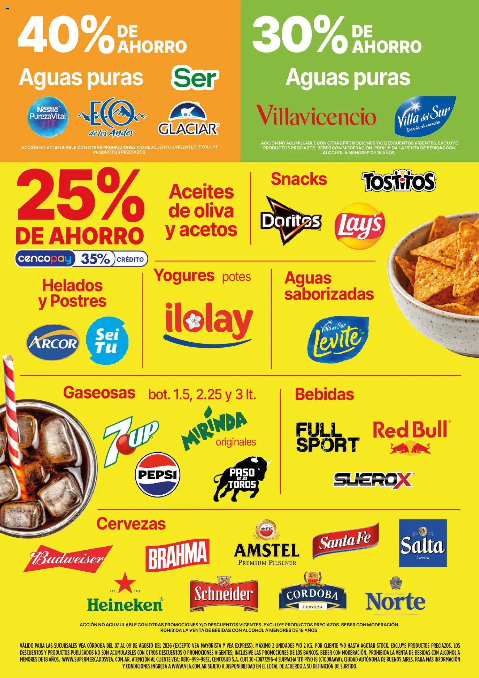 Vea - Fin de semana de ahorro  Córdoba │ válido desde el 07/08/2026 | Página: 3 | Productos: Pepsi, Bebidas, Cerveza, Alcohol