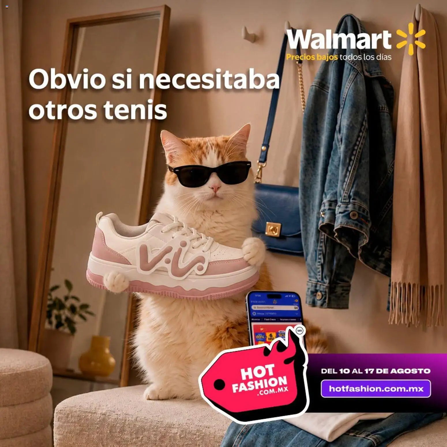 Nuevas ofertas de Walmart válidas en toda la República Mexicana desde el 10/08/2026. ¡Encuentra las mejores ofertas en Walmart folleto Hot Fashion! | Página: 2 | Productos: Tenis