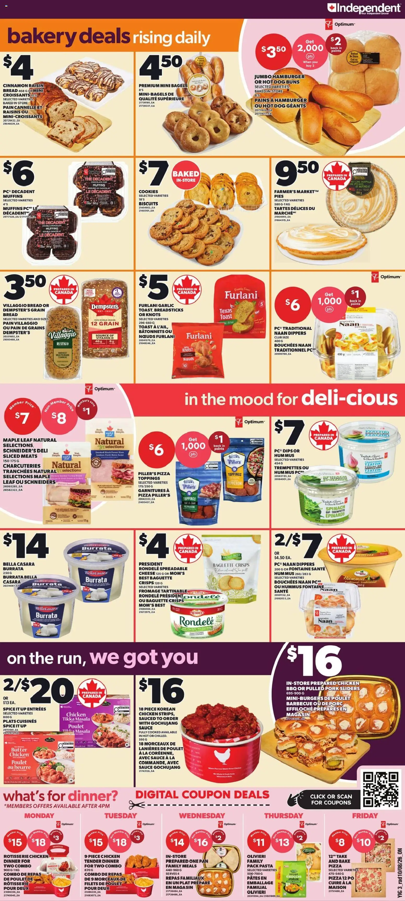 Independent Grocer flyer valid from Aug 13, 2026 | Page: 4 | Products: Turkey, Raisins, Ham, Chicken