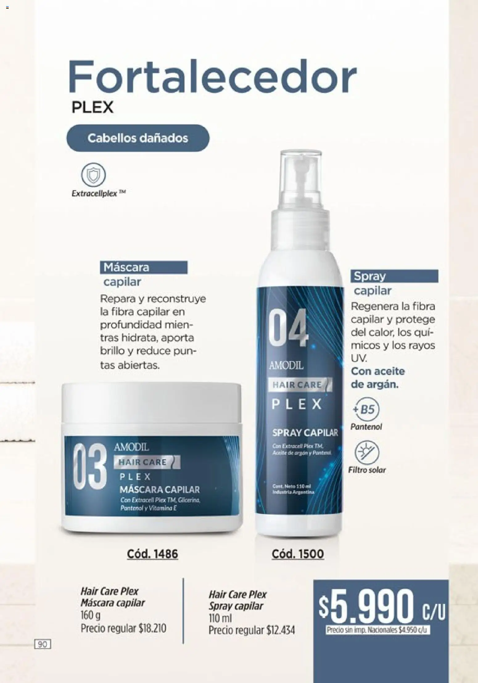 Catálogo Amodil Campaña 16 │ válido desde el 19/09/2026 | Página: 90 | Productos: Aceite, Máscara, Brillo