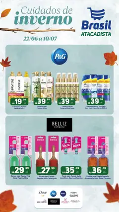 Brasil Atacadista ofertas Cuidados de Inverno - Pré-Visualização do folheto da loja Brasil Atacadista, válido de 22/06/2026 | Página: 1 | Produtos: Condicionador, Escova, Pente, Dove