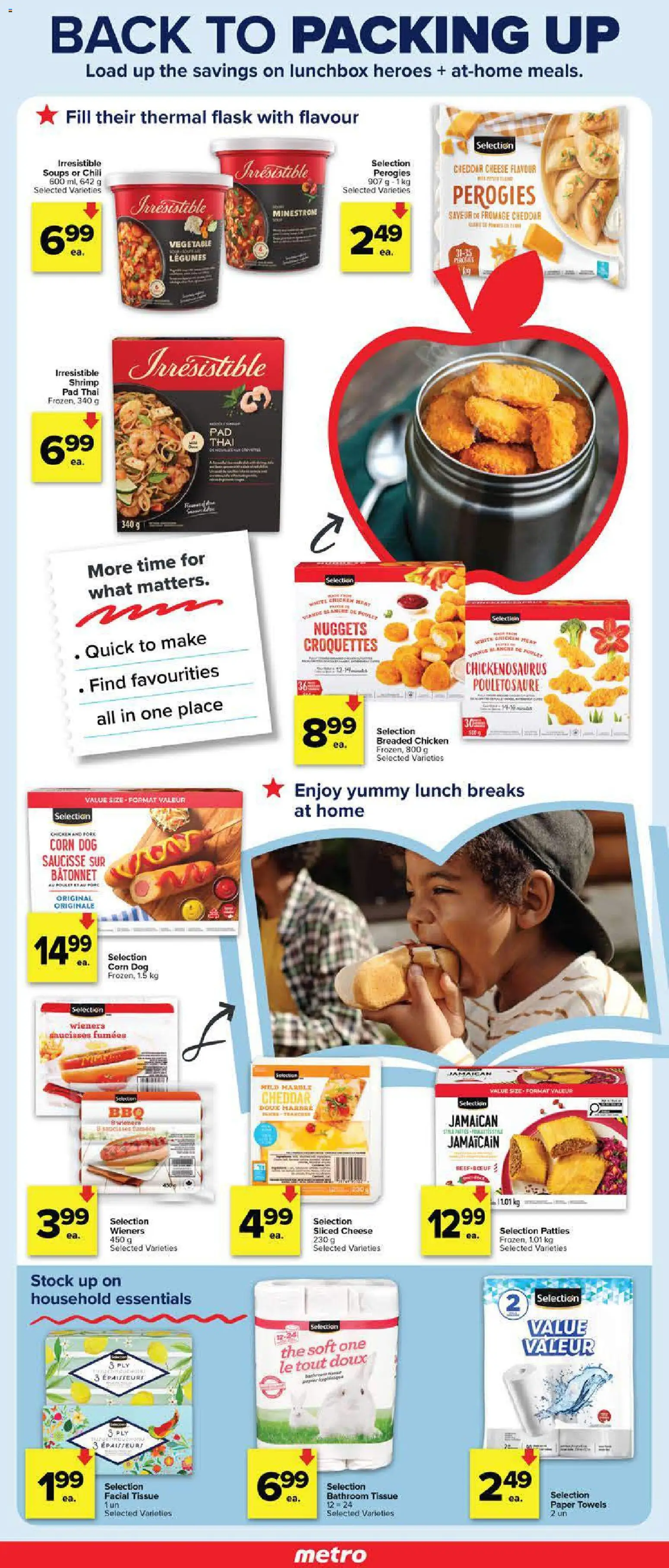 Metro flyer valid from Aug 20, 2026 | Page: 3 | Products: Croquettes, Towels, Chicken meat, Legumes