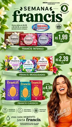 Bramil Supermercados ofertas Francis - Pré-Visualização do folheto da loja Bramil Supermercados, válido de 28/09/2026 | Página: 1