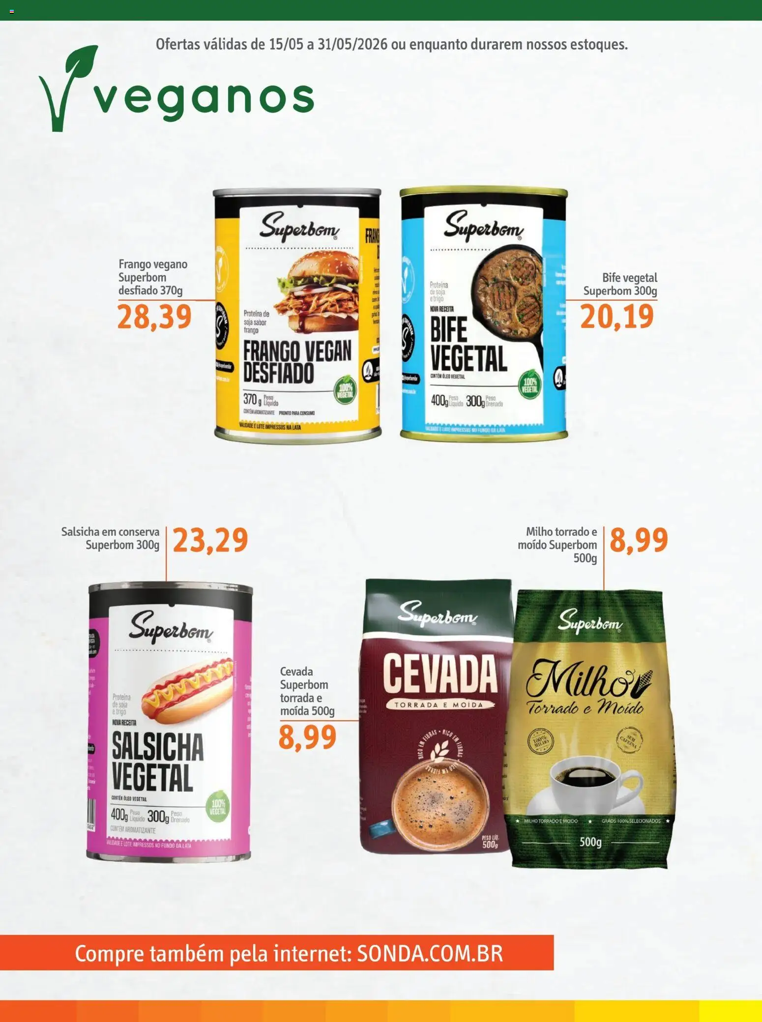 Sonda Folheto - válido de 15.05.2026 | Página: 12 | Produtos: Salsicha, Frango, Soja