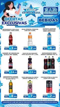 Estrela Azul ofertas Clube Bebidas - Pré-Visualização do folheto da loja Estrela Azul, válido de 15/09/2026