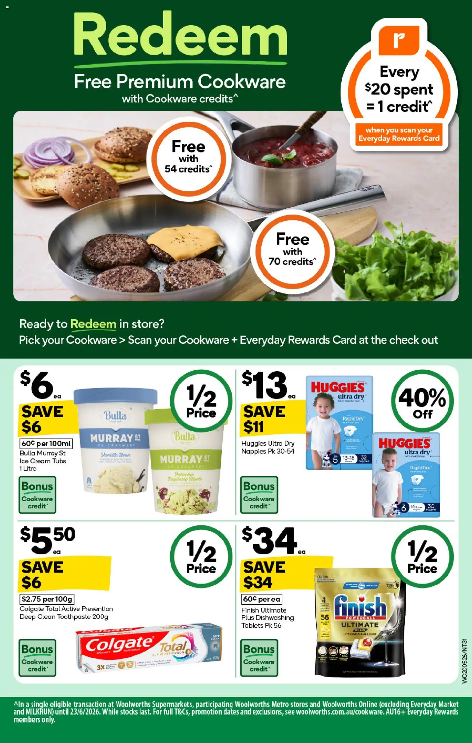 Woolworths catalogue - valid from 20.05.2026 | Page: 29 | Products: Cookware, Toothpaste, Ice cream, Tablets