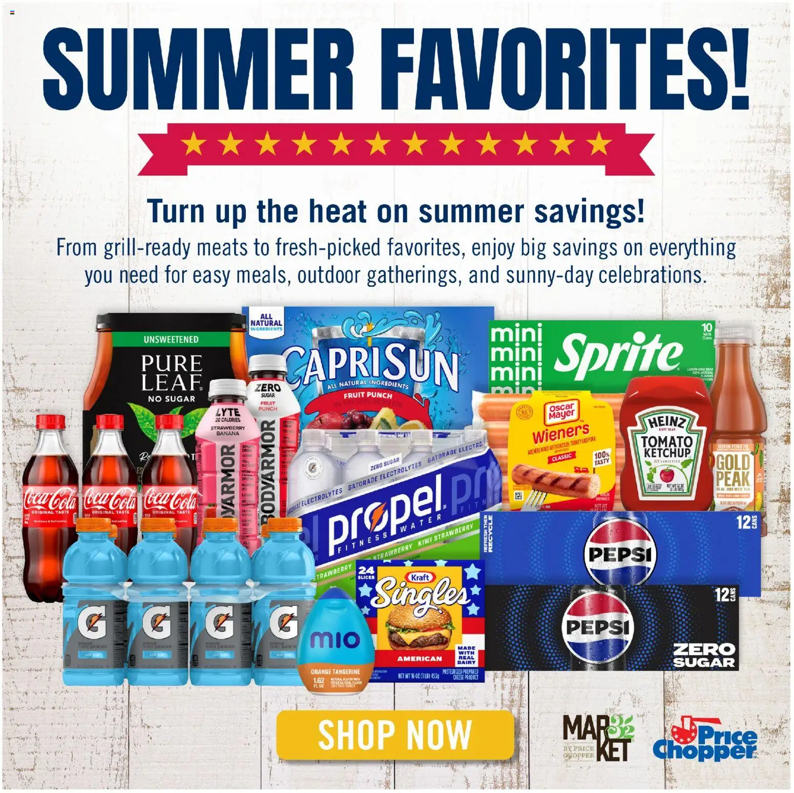 Price Chopper Summer Selling - valid from 06/21/2026 | Page: 1 | Products: Tea, Ketchup, Sugar, Peach