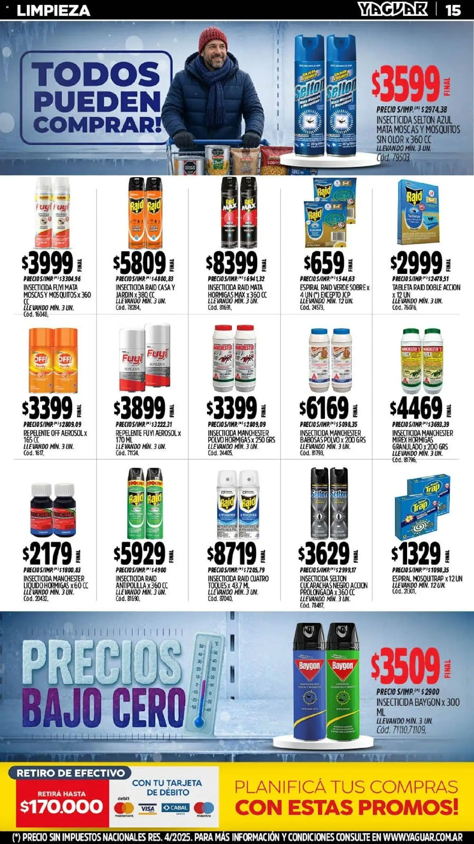 Yaguar - Oferta Semanal Neuquen │ válido desde el 27/07/2026 | Página: 17 | Productos: Mata moscas, Tableta, Insecticida, Polvo