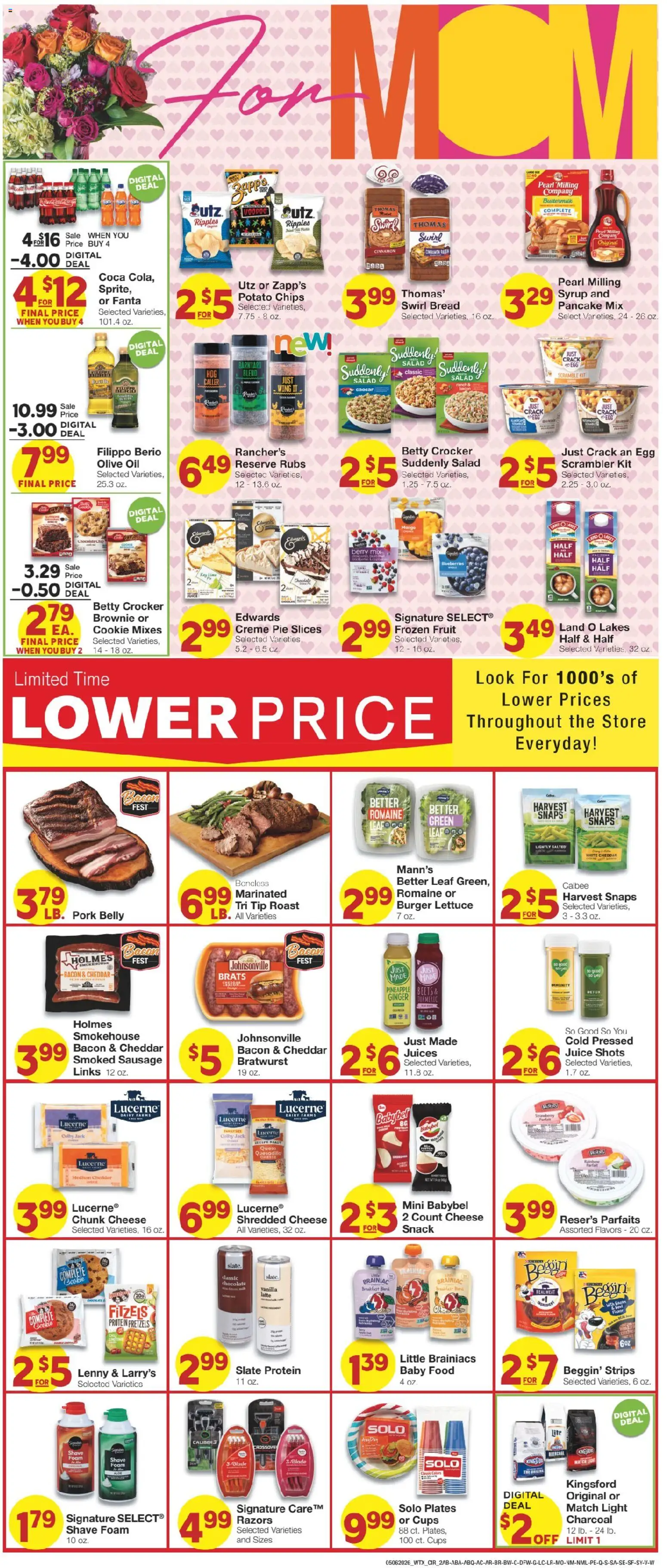 United Supermarkets Weekly Ad - valid from 05.05.2026 | Page: 2 | Products: Juice, Pineapple, Sausage, Blueberries