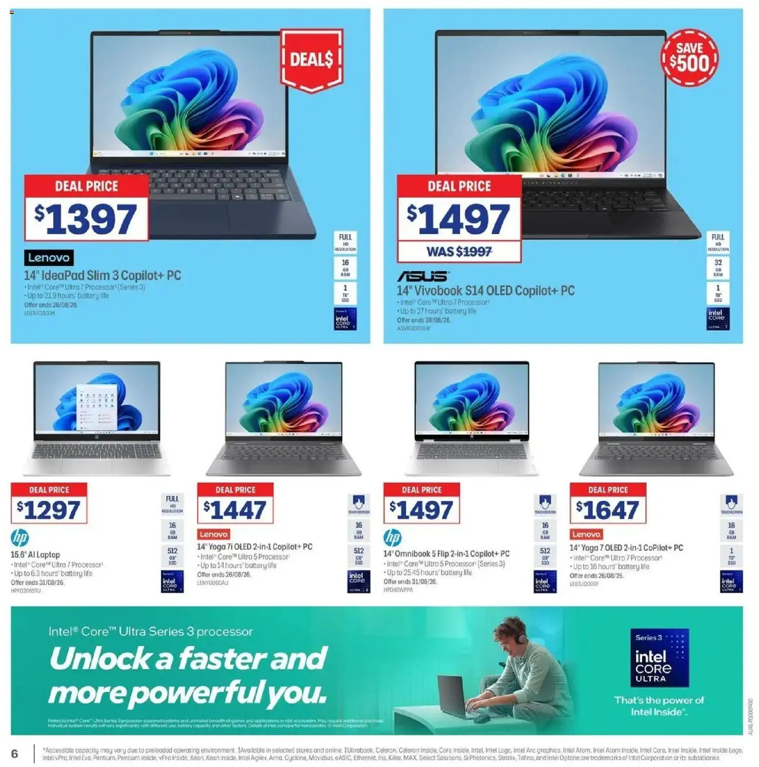 Officeworks - Beacon Deals 11/08 - 11/08/2026 > weekly / monthly specials | Page: 6 | Products: Battery, Pc, Laptop
