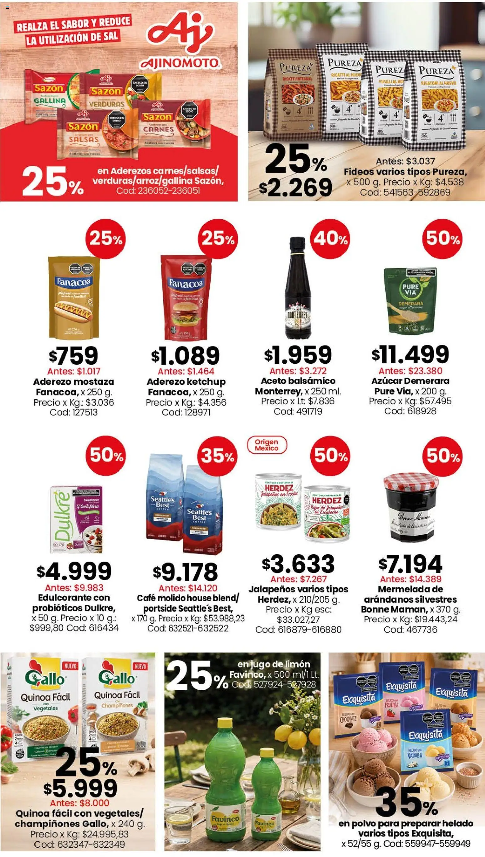 Coto - Almacén y bebidas │ válido desde el 20/07/2026 | Página: 2 | Productos: Helado, Polvo, Chocolate, Mermelada