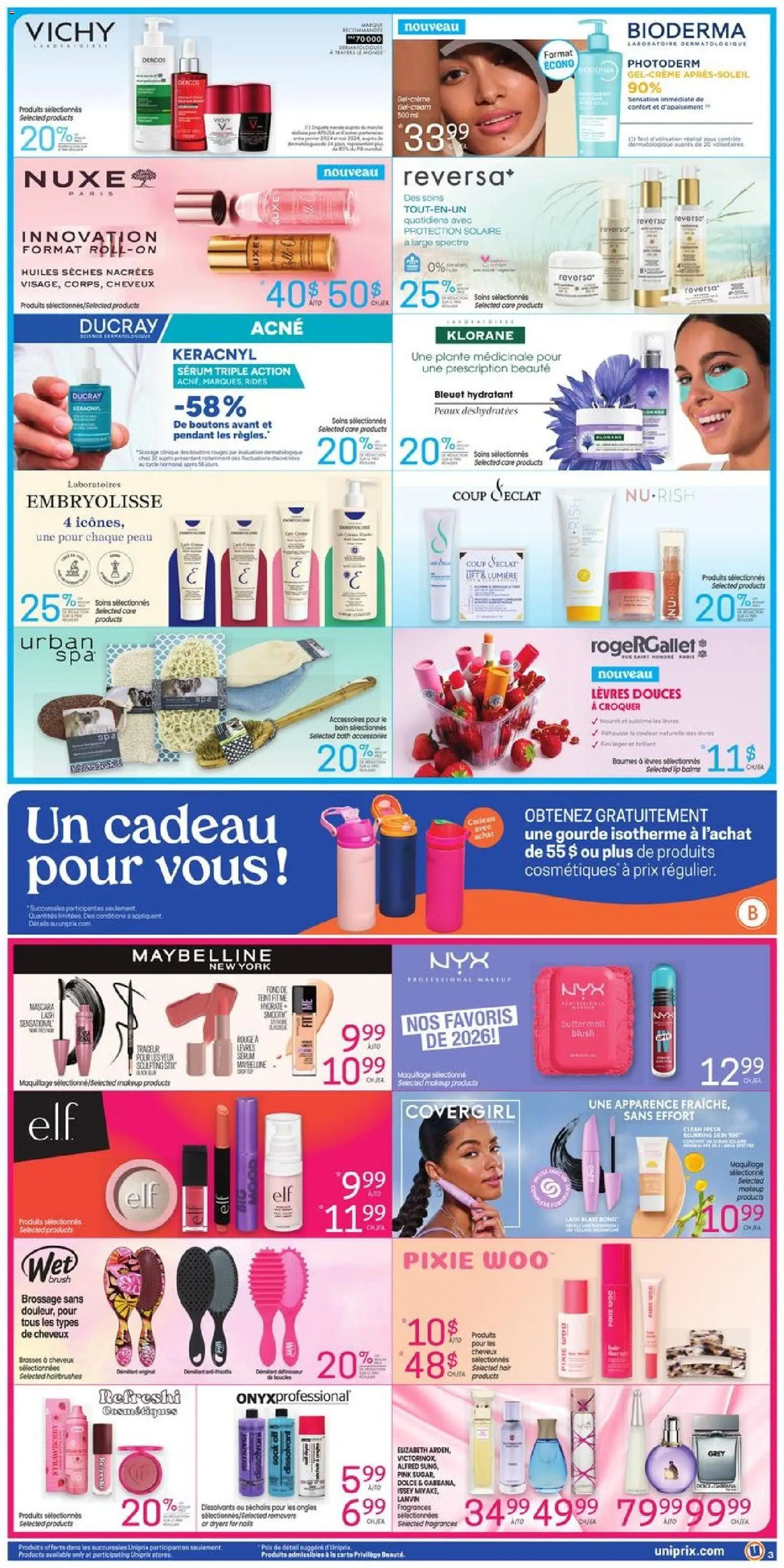 Uniprix flyer valid from 18.06.2026 | Page: 4 | Products: Blush, Brush, Mascara, Bath