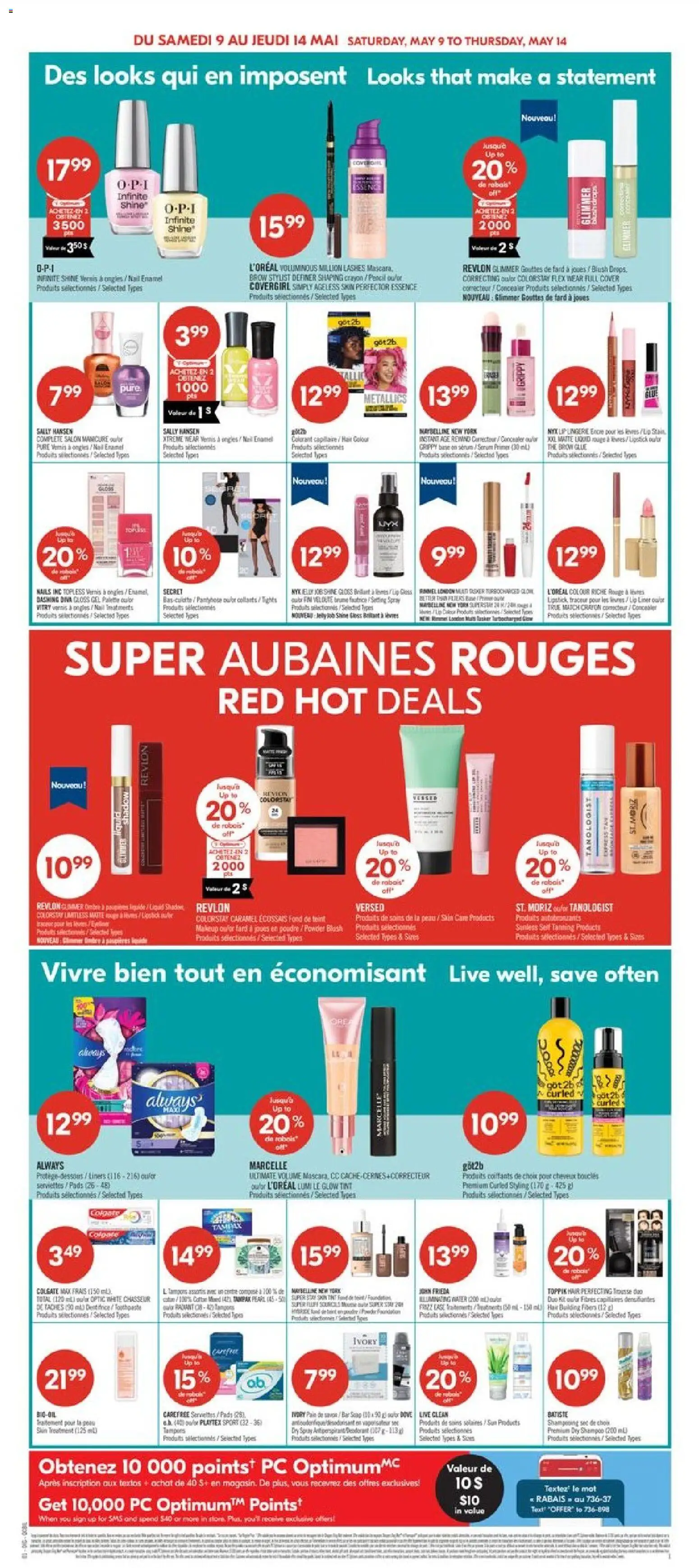Pharmaprix flyer valid from 08.05.2026 | Page: 8 | Products: Blush, Nail polish, Soap, Toothpaste