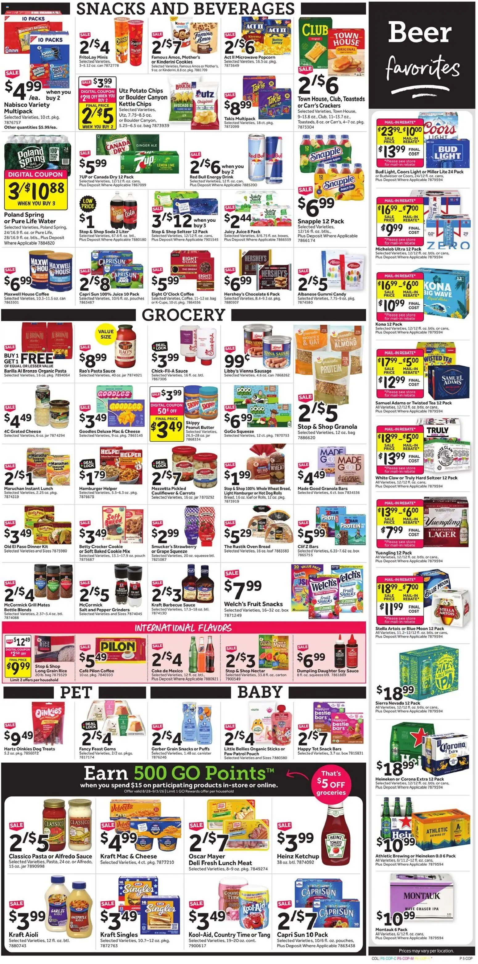 Stop & Shop Weekly Circular - NY - valid from 08/28/2026 | Page: 9 | Products: Potato chips, Butter, Cookies, Bag