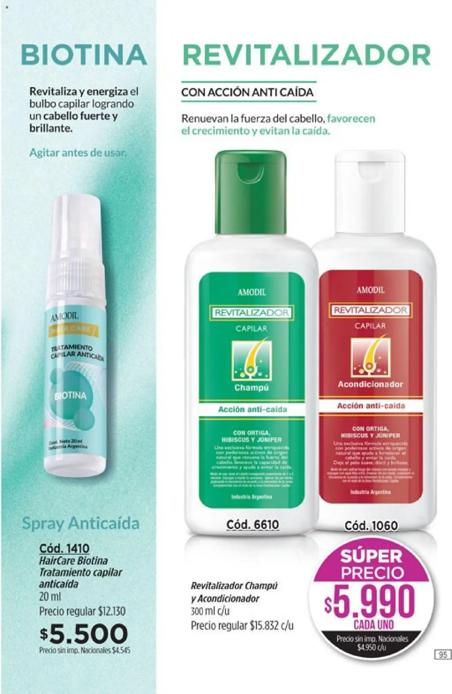 Catálogo Amodil Campaña 12 │ válido desde el 30/06/2026 | Página: 95 | Productos: Champú, Acondicionador