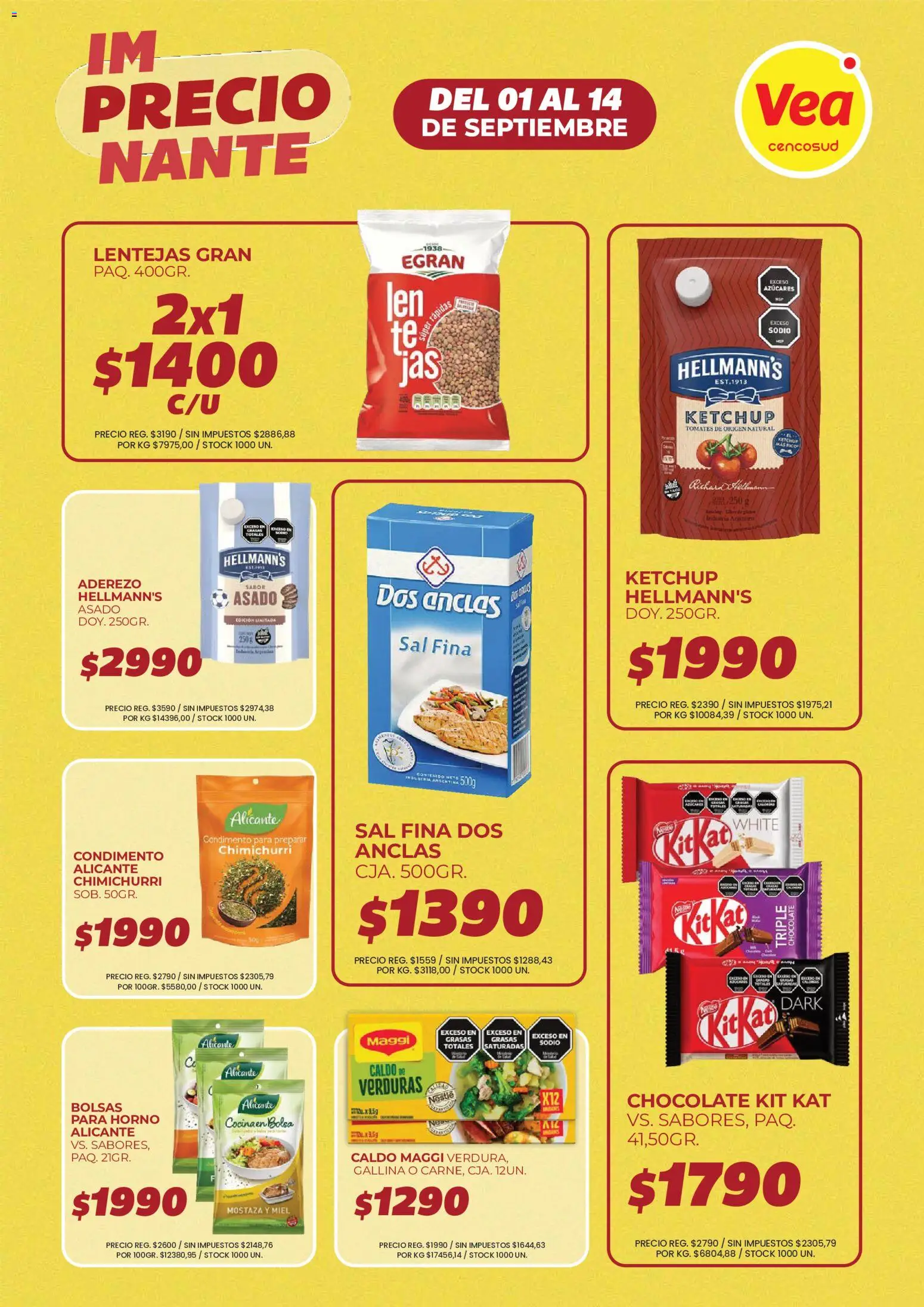 Vea - Folleto imPRECIOnante | Córdoba │ válido desde el 01/09/2026 | Página: 6 | Productos: Cocina, Ketchup, Mostaza, Sal