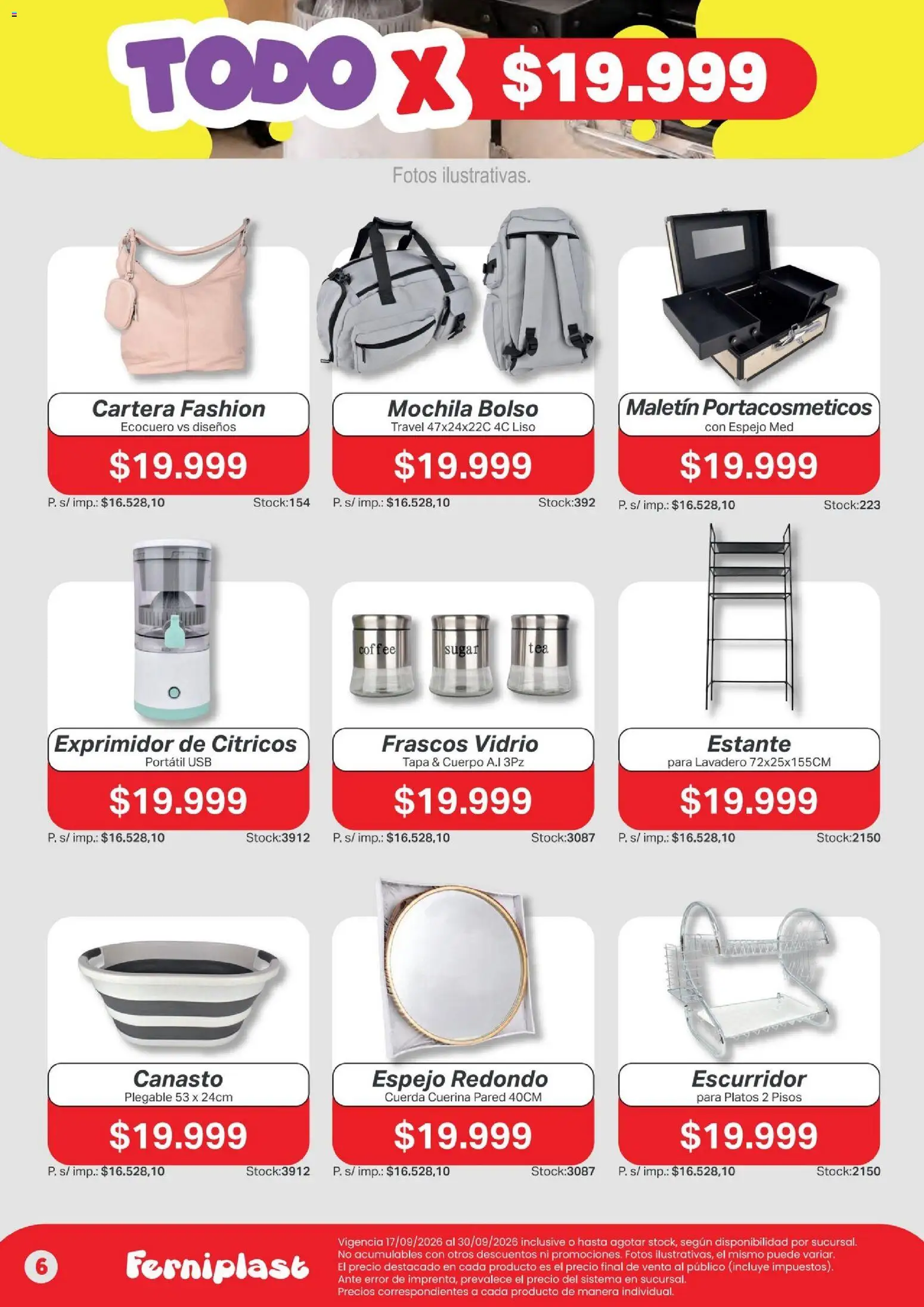 Ferniplast catálogo │ válido desde el 17/09/2026 | Página: 6 | Productos: Cartera, Usb, Espejo, Mochila