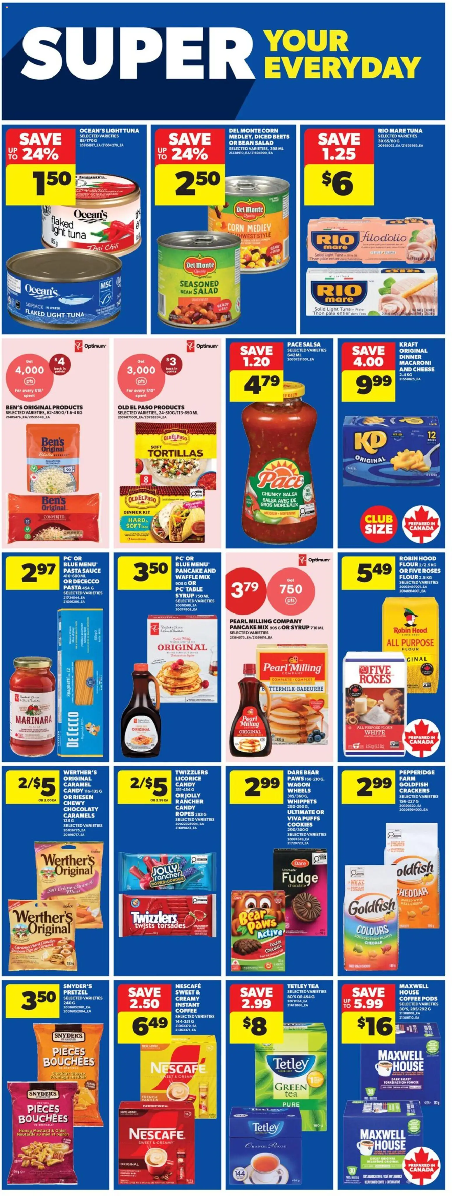 Real Canadian Superstore flyer valid from Jul 23, 2026 | Page: 19 | Products: Tea, Cookies, Water, Chili