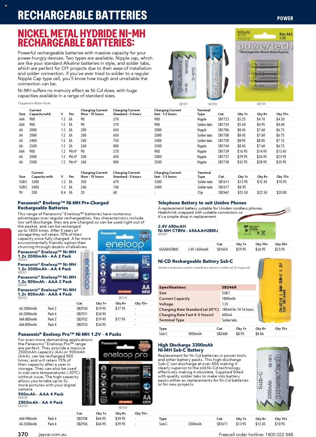 Jaycar catalogue - valid from 09/07/2025 | Page: 370 | Products: Battery, Toothbrush, Batteries, Clip
