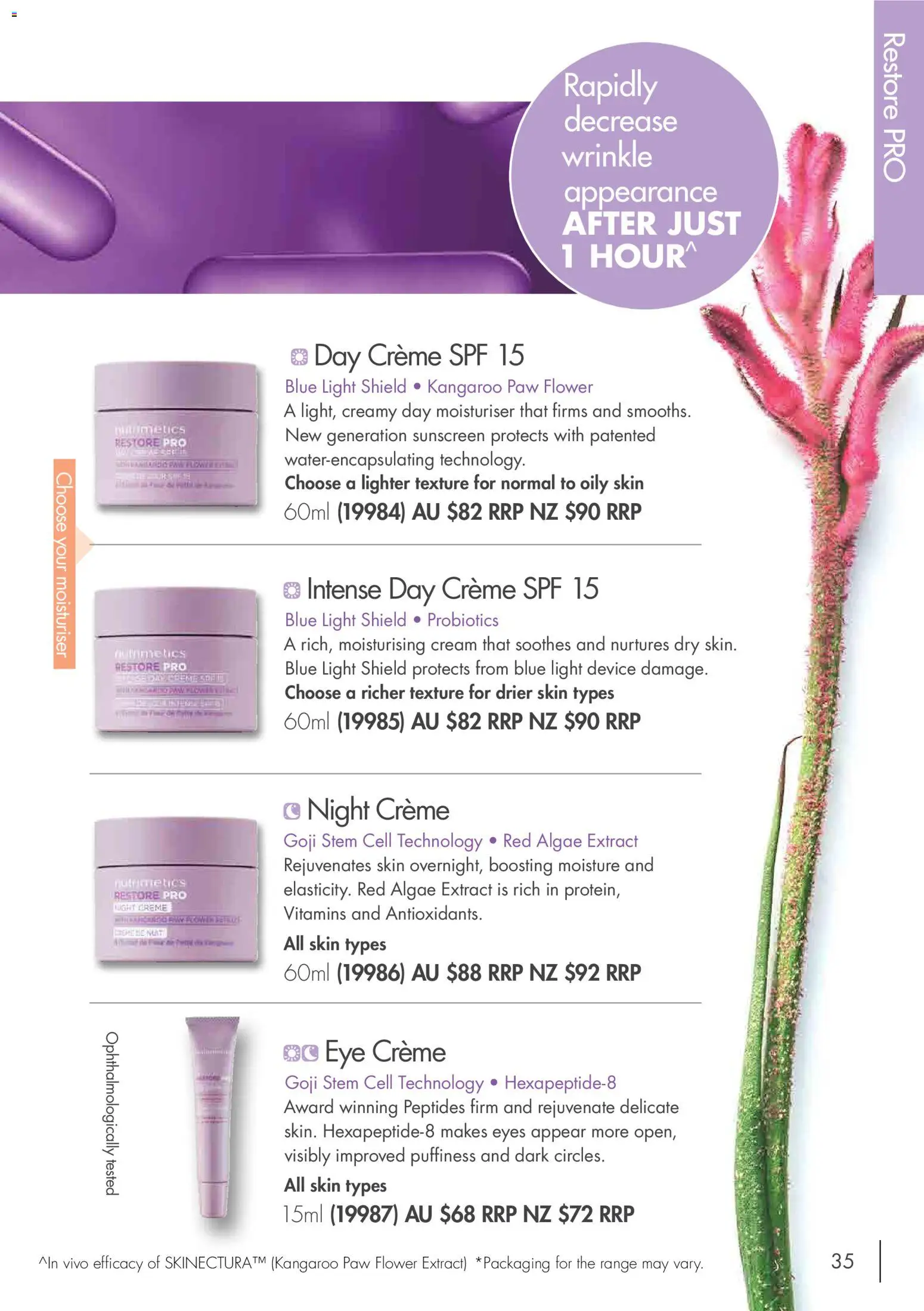 Nutrimetics catalogue - valid from 01/01/2026 | Page: 35 | Products: Light, Sunscreen, Moisturiser, Device