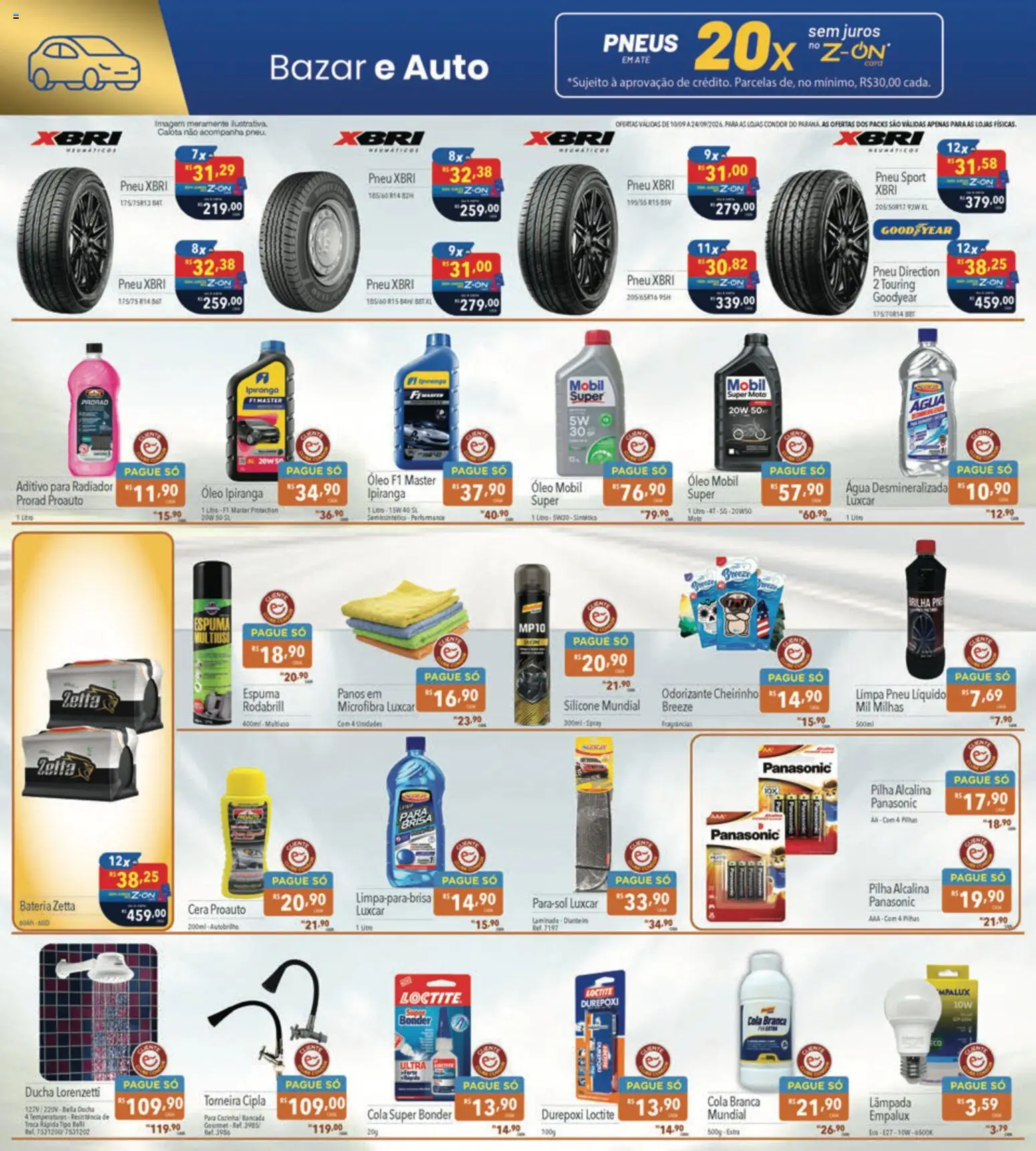 Supermercados Condor Folheto - válido de 10/09/2026 | Página: 28 | Produtos: Pneu, Bancada, Cola, Torneira