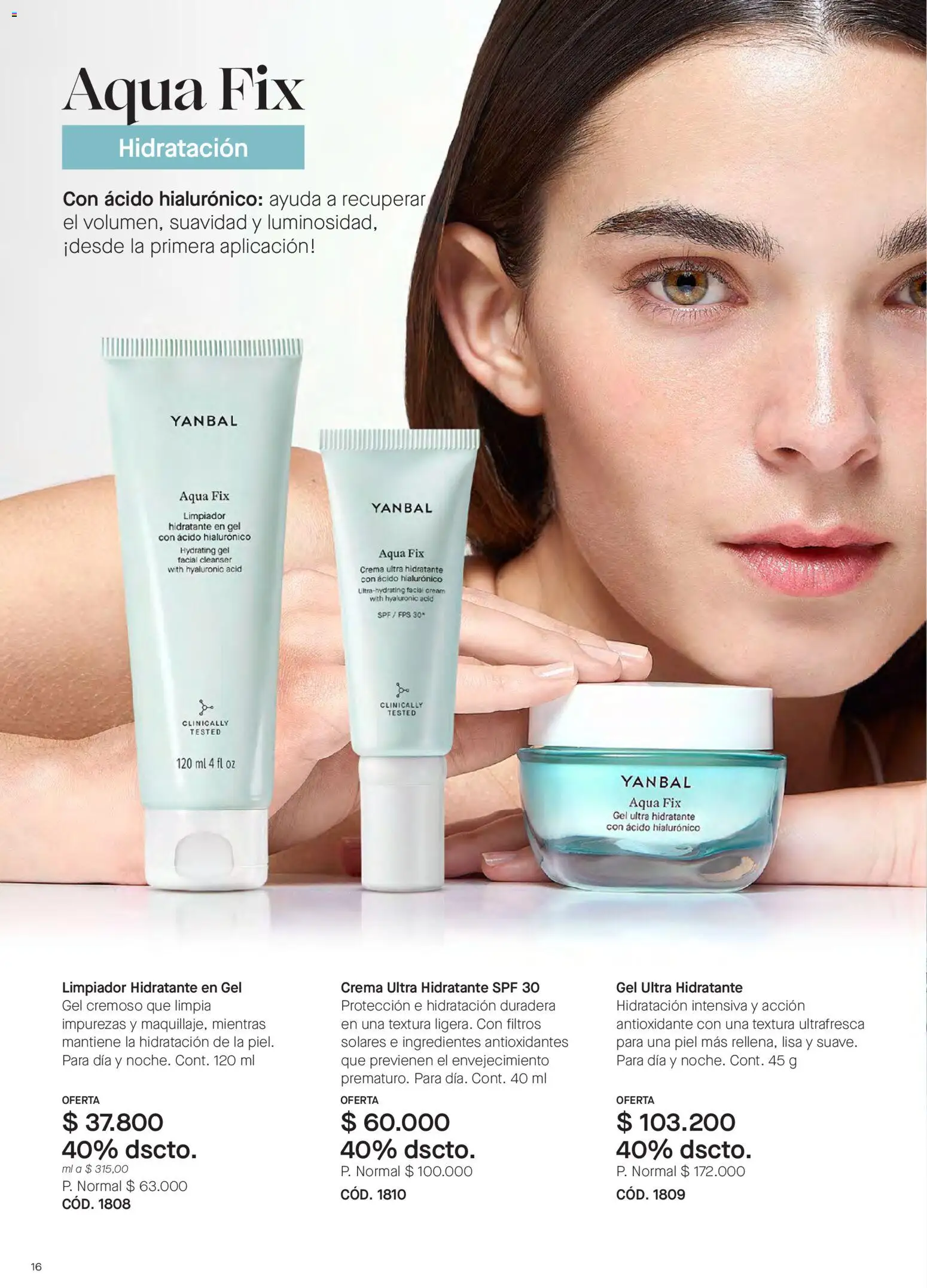 Yanbal revista - valida desde el 20/06/2026 | Página: 16 | Productos: Crema, Limpiador