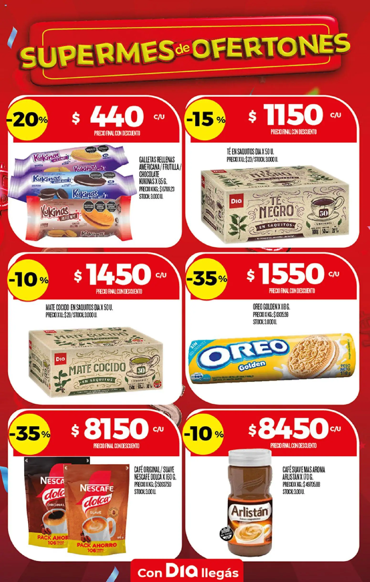 Supermercado DIA Ofertas │ válido desde el 26/08/2026 | Página: 15 | Productos: Frutilla, Oreo, Café, Mate cocido