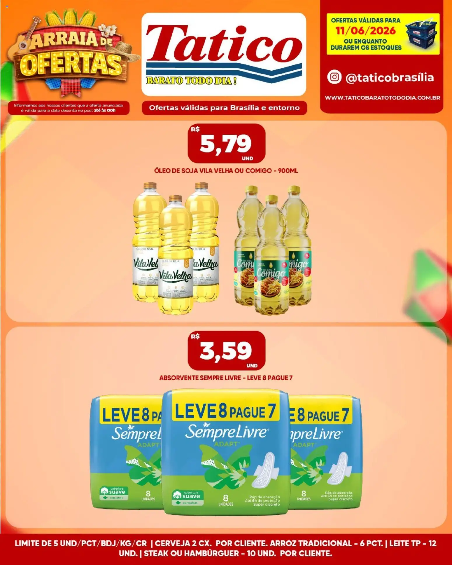 Tatico Folheto - válido de 12.06.2026 | Página: 31 | Produtos: Leite, Sempre Livre, Pá, Absorvente