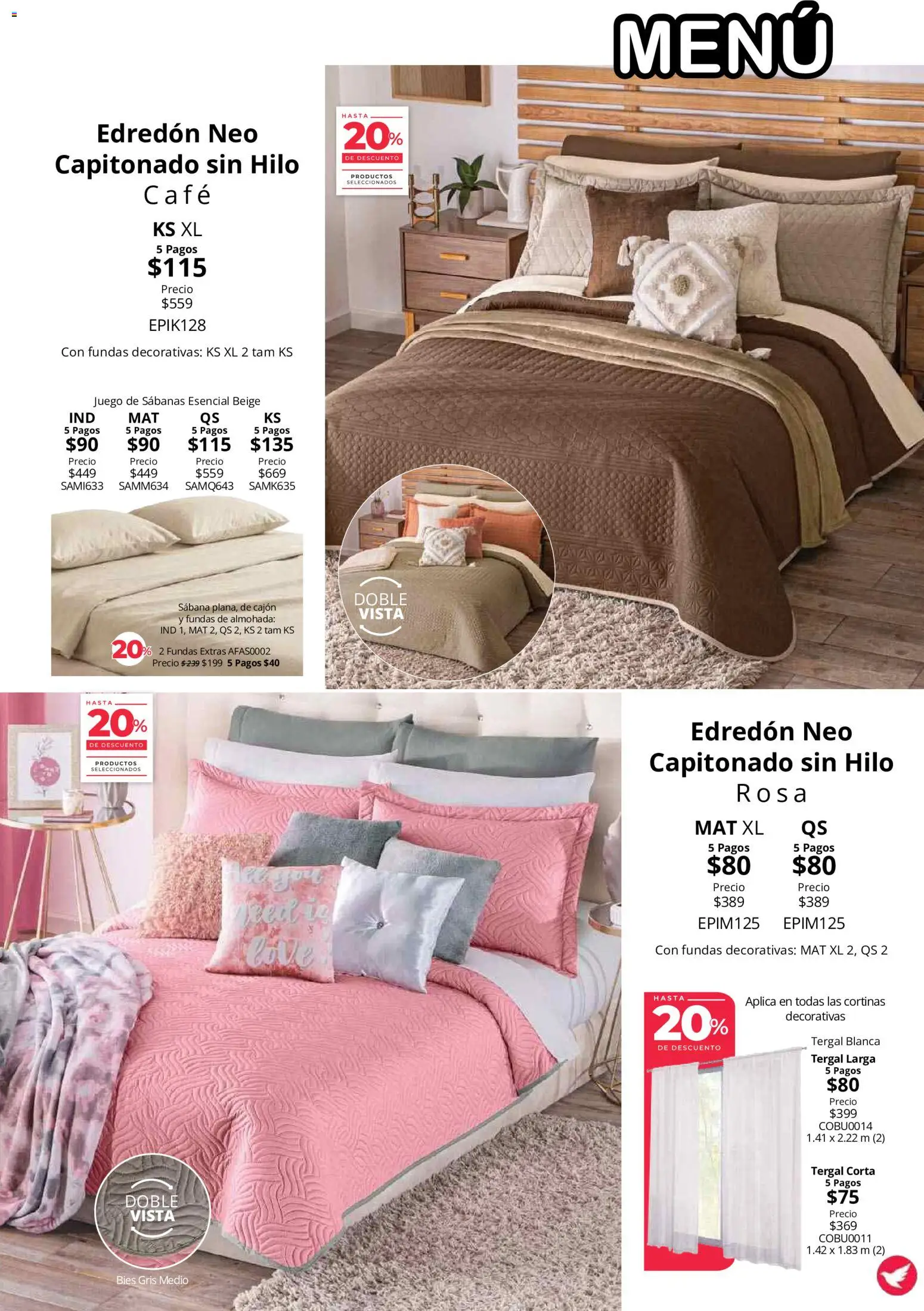 Nuevas ofertas de Colchas Concord válidas en toda la República Mexicana desde el 01/08/2026. ¡Encuentra las mejores ofertas en Colchas Concord catálogo! | Página: 102 | Productos: Café, Juego, Almohada, Cortinas