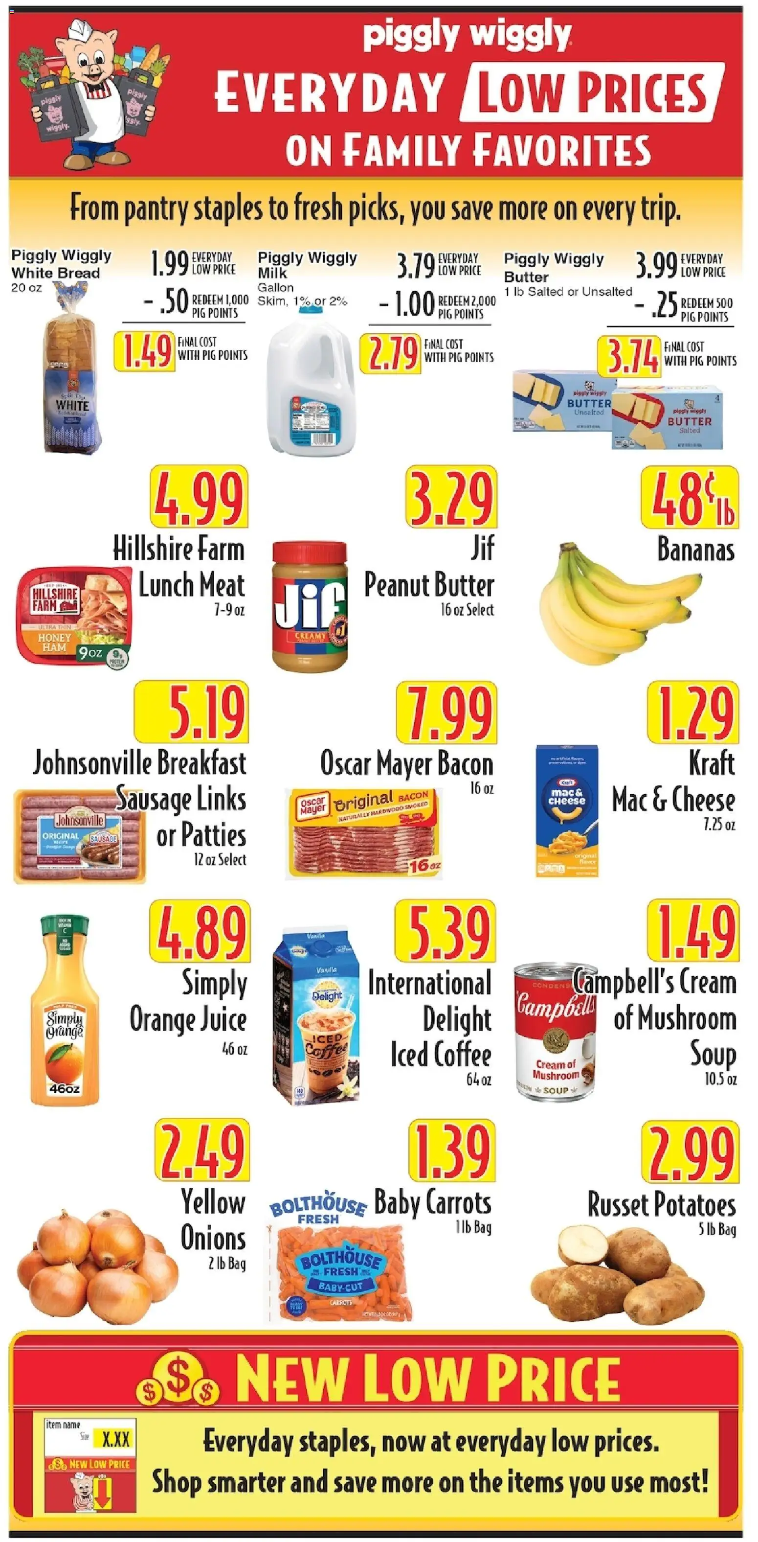 Piggly Wiggly Weekly Ad - valid from 07/15/2026 | Page: 14 | Products: Milk, Cheese, Sausage, Bag