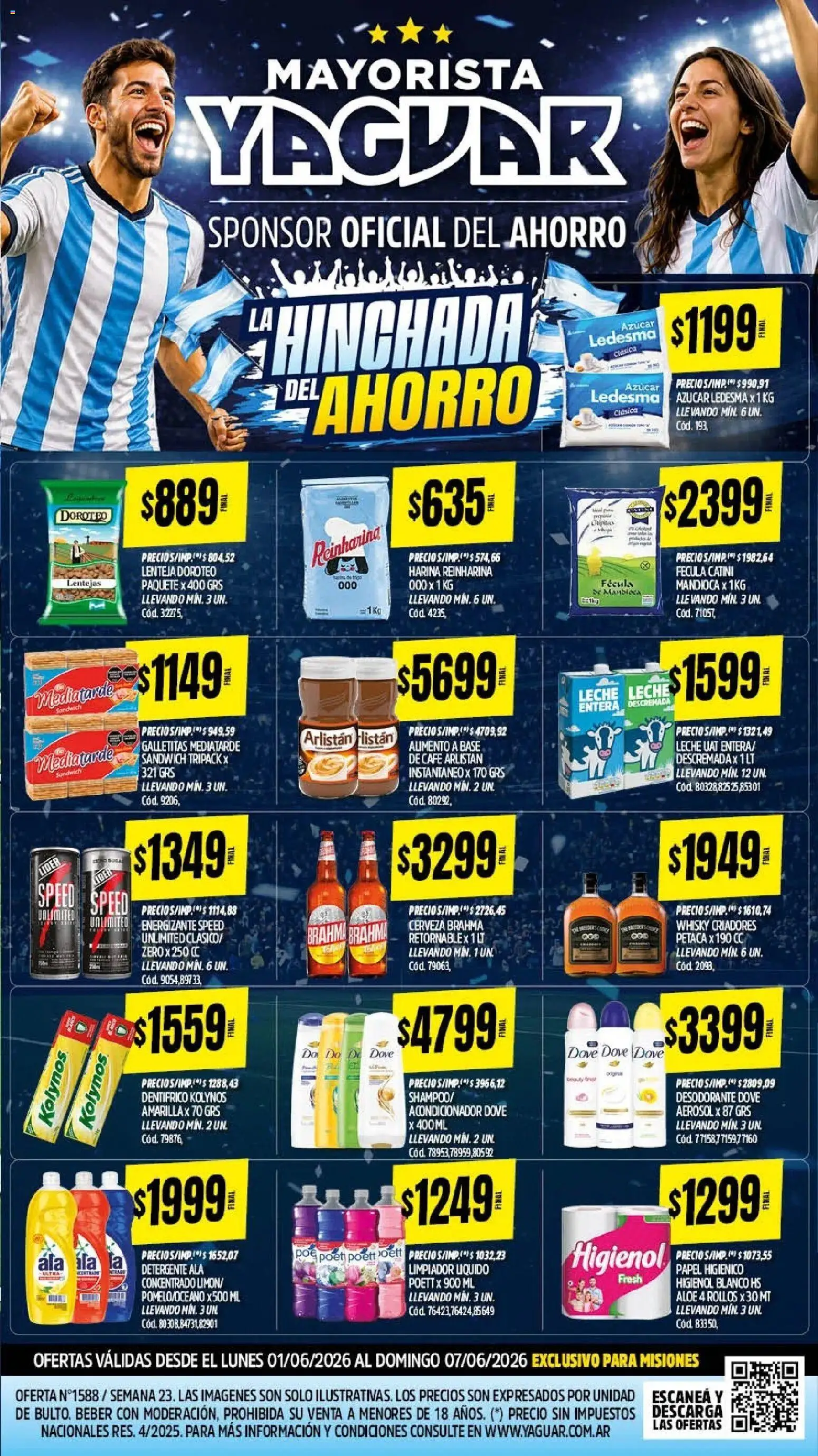 Yaguar - Oferta Semanal Misiones │ válido desde el 01.06.2026 | Página: 2 | Productos: Whisky, Harina, Lentejas, Limpiador