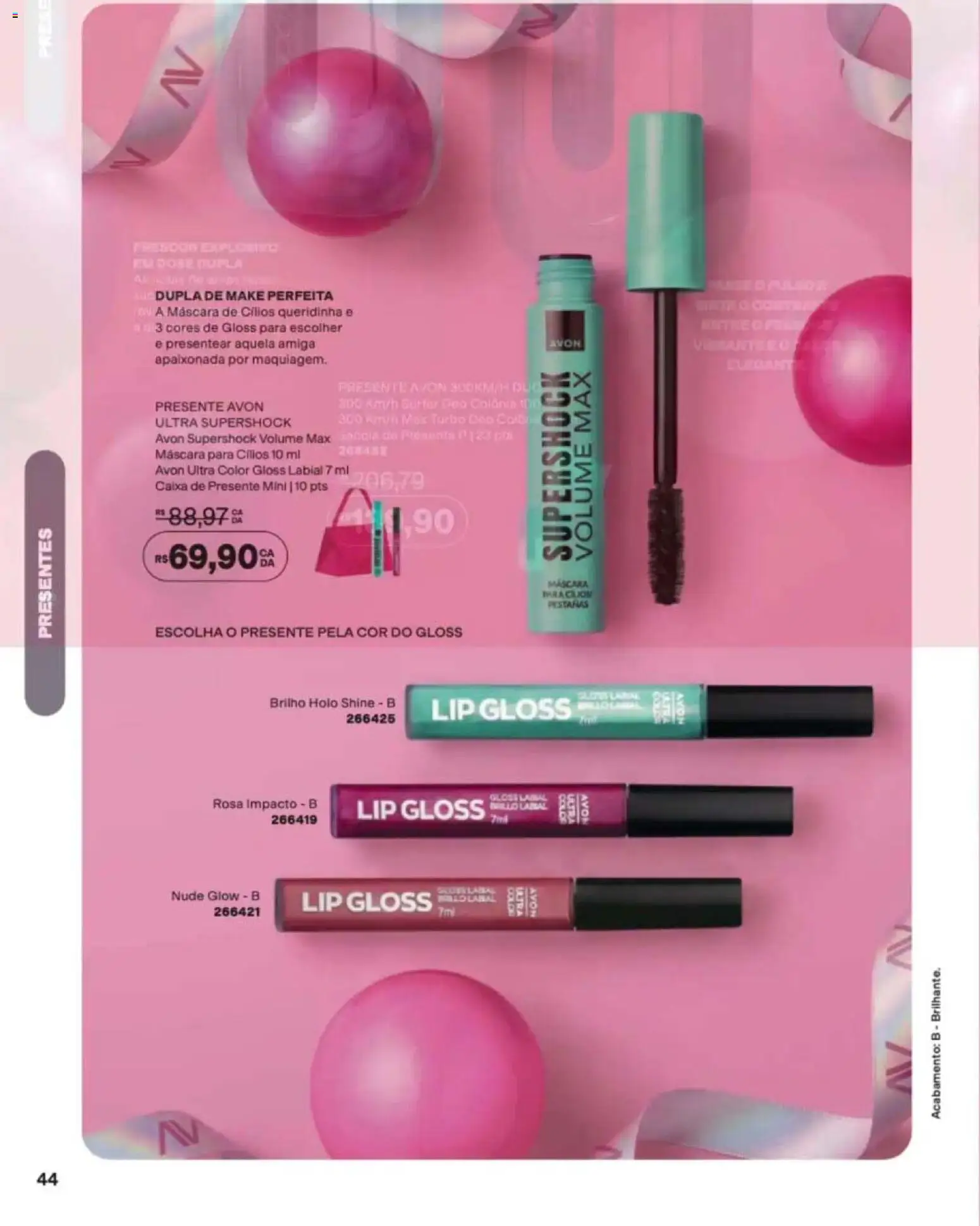 Avon Folheto - válido de 12/10/2026 | Página: 44 | Produtos: Máscara para cílios, Gloss labial, Cola, Caixa