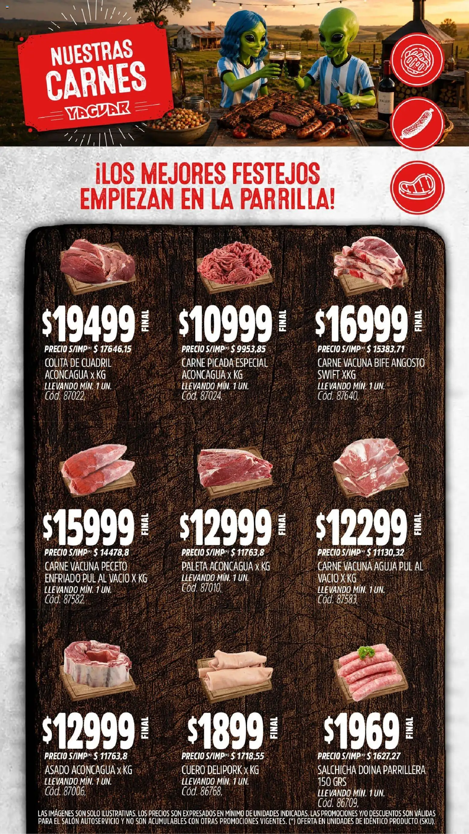 Yaguar catálogo │ válido desde el 06/07/2026 | Página: 6 | Productos: Parrilla, Salchicha, Paleta