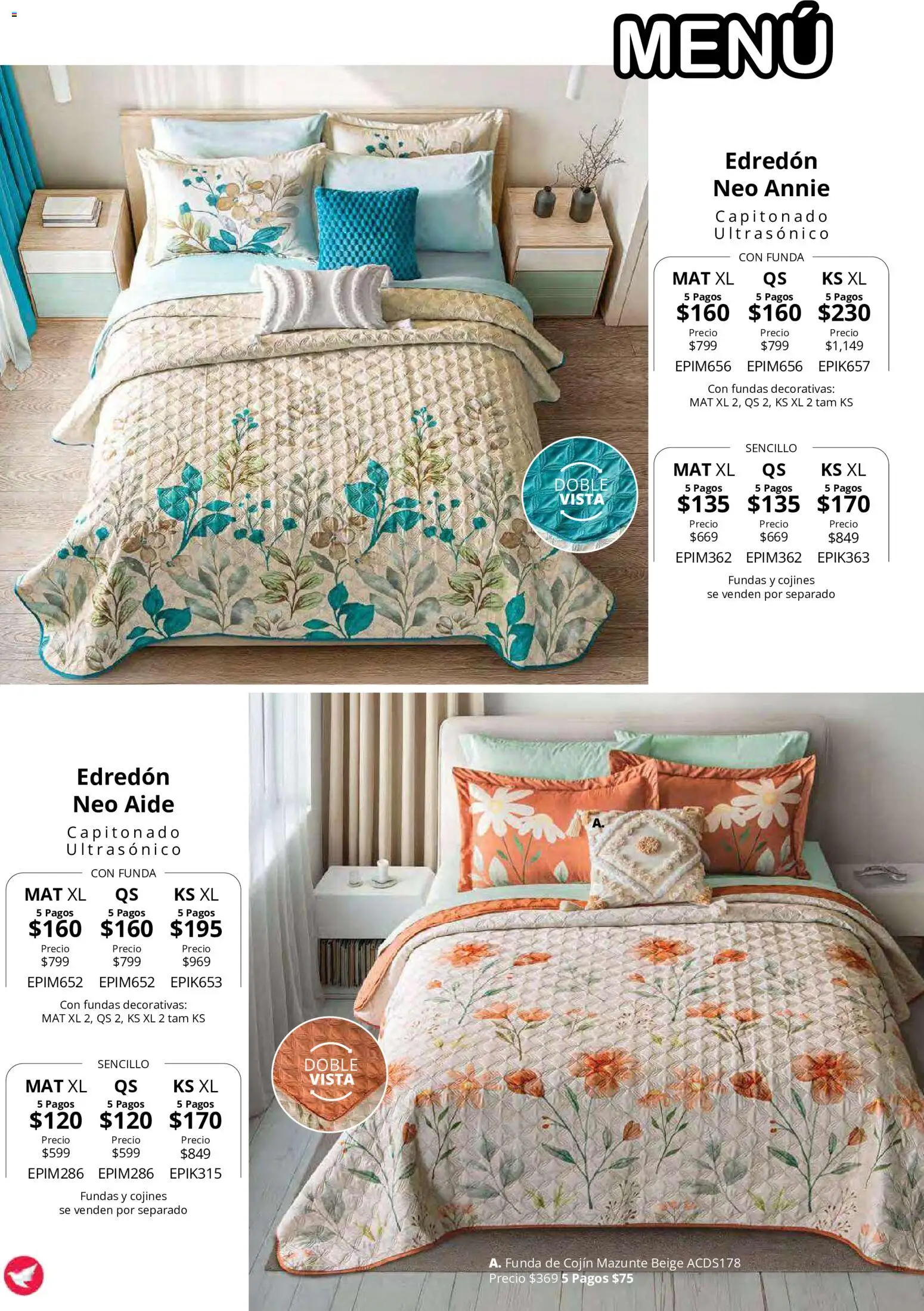 Nuevas ofertas de Colchas Concord válidas en toda la República Mexicana desde el 15/10/2026. ¡Encuentra las mejores ofertas en Colchas Concord catálogo! | Página: 56