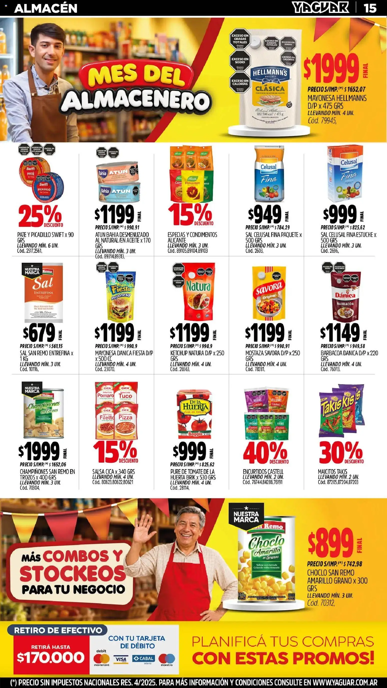 Yaguar - Oferta Semanal Trelew │ válido desde el 31/08/2026 | Página: 15 | Productos: Especias, Mayonesa, Pure de Tomate, Puré