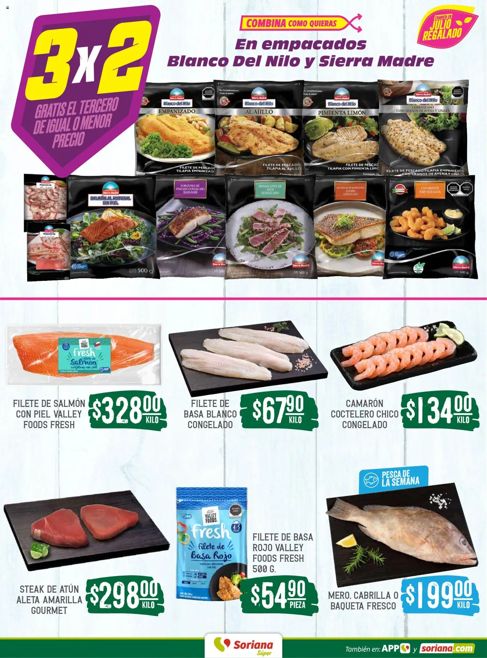 Nuevas ofertas de Soriana válidas en toda la República Mexicana desde el 02.06.2026. ¡Encuentra las mejores ofertas en Soriana Martes y Miércoles del Campo Súper: Tamaulipas (excepto Cd. Victoria y Tampico)! | Página: 4 | Productos: Atún, Pimienta, Limón, Sierra