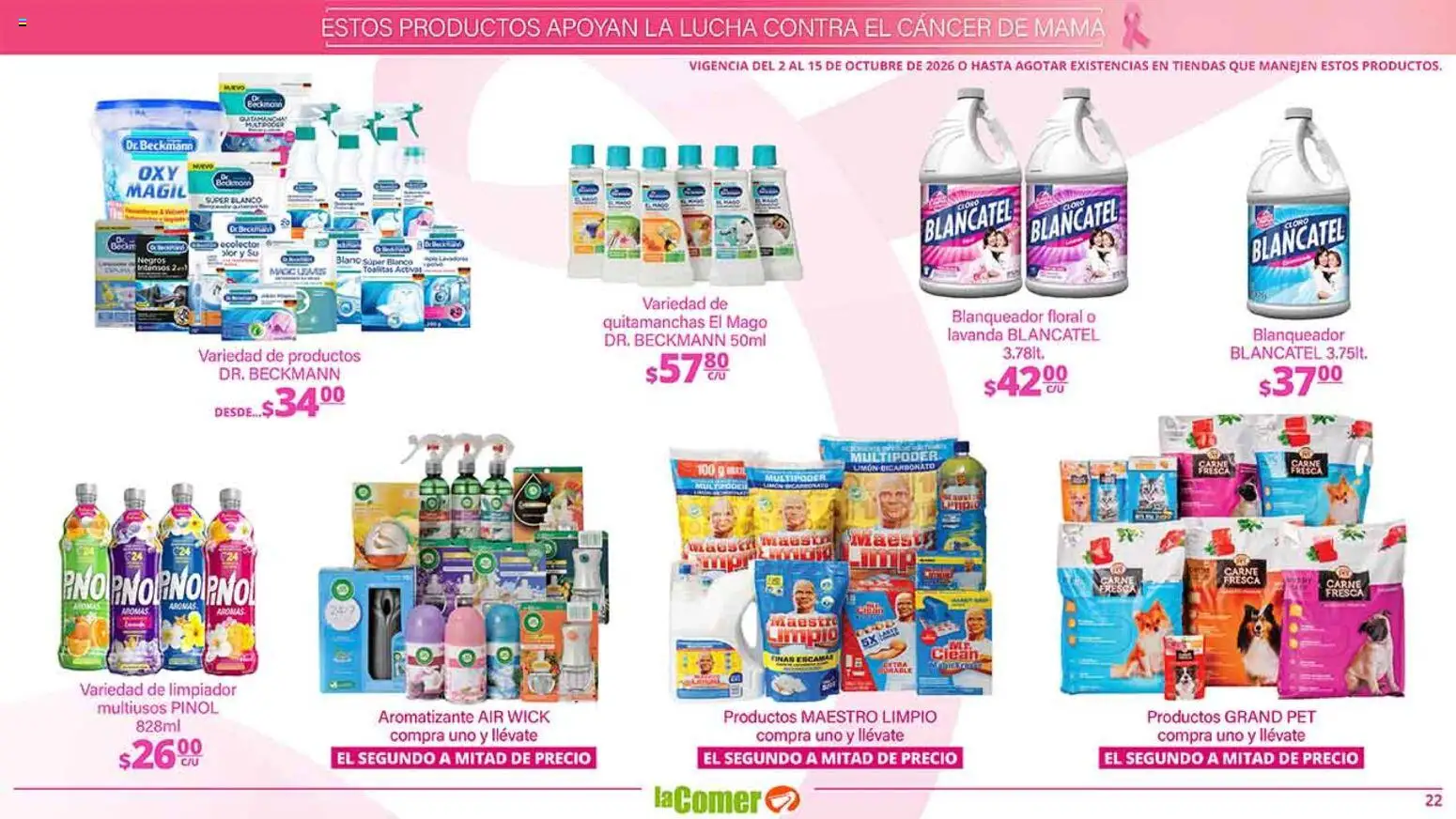 Nuevas ofertas de La Comer válidas en toda la República Mexicana desde el 02/10/2026. ¡Encuentra las mejores ofertas en La Comer folleto es la tienda rosa! | Página: 22