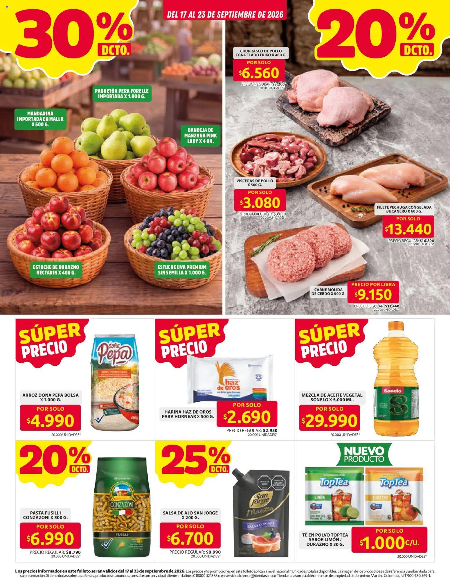 Ara revista - valida desde el 17/09/2026 | Página: 3 | Productos: Ajo, Pollo, Manzana, Durazno