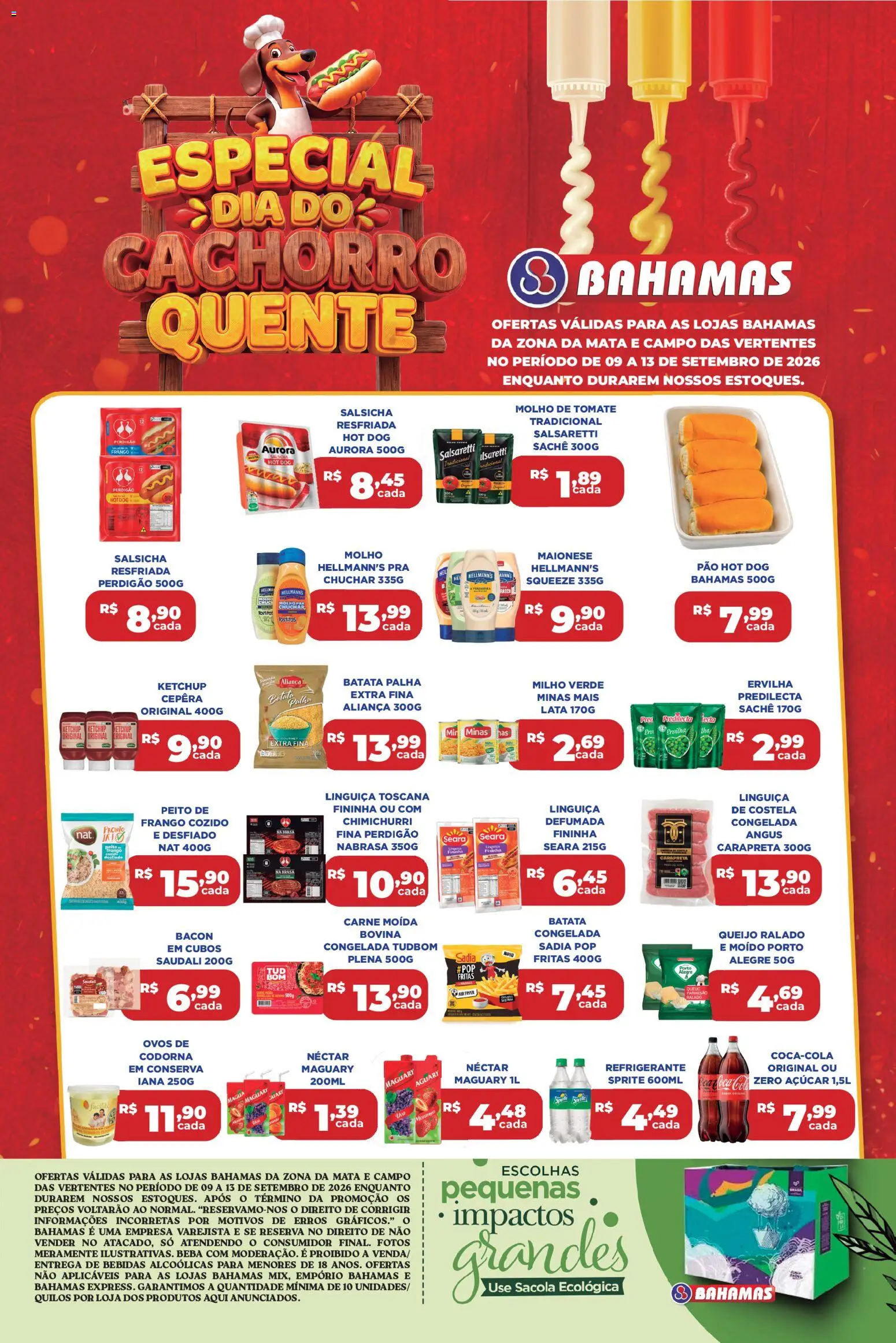 Bahamas Supermercados Folheto - válido de 09/09/2026 | Página: 1 | Produtos: Tomate, Aliança, Queijo ralado, Maionese