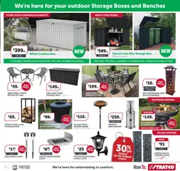 Preview of Stratco catalogue - valid from 03/07/2026 | Page: 7 | Products: Cushion, Heater, Solar lighting, Grill