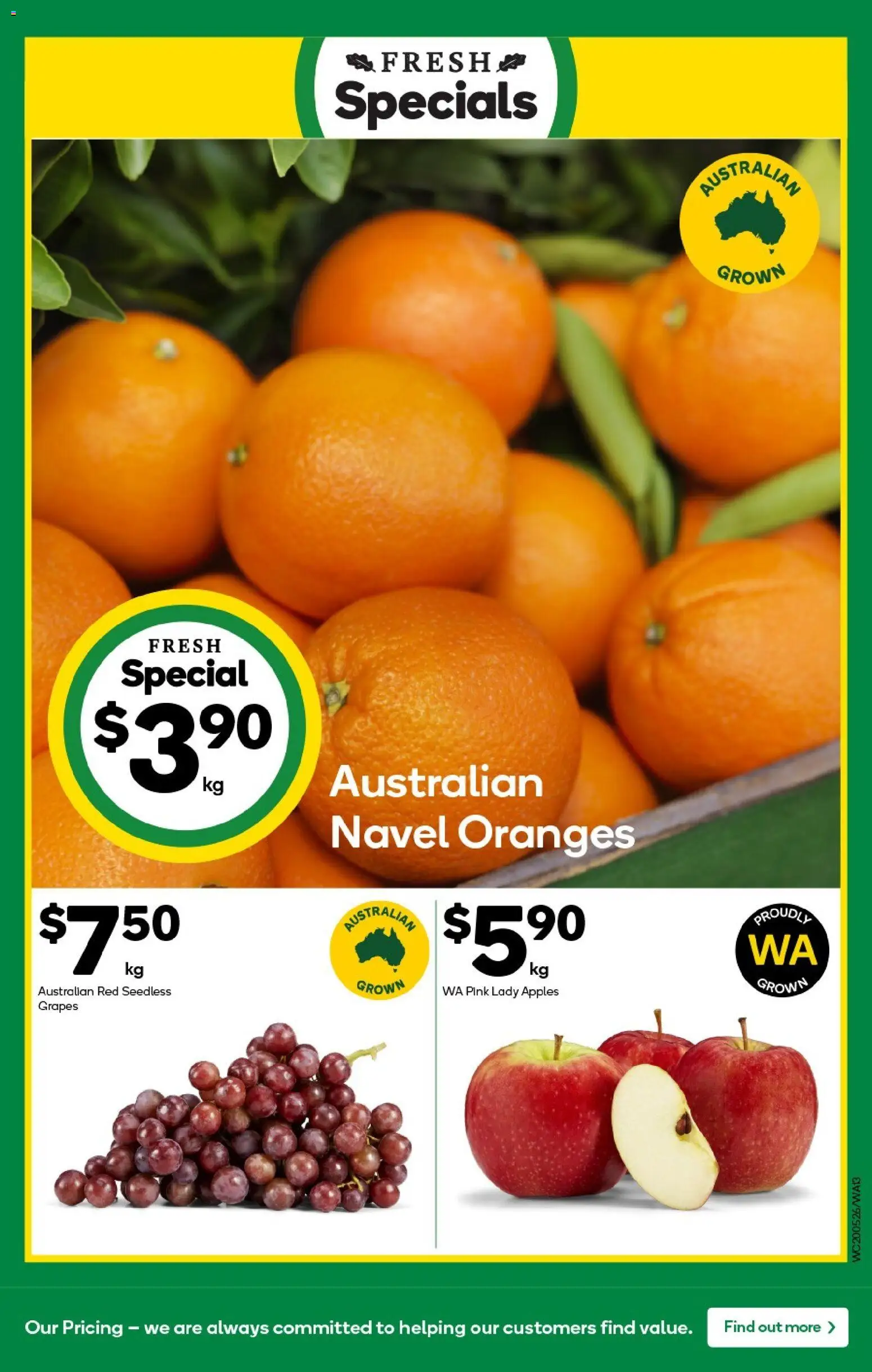 Woolworths catalogue - valid from 20.05.2026 | Page: 13 | Products: Apples, Oranges, Grapes
