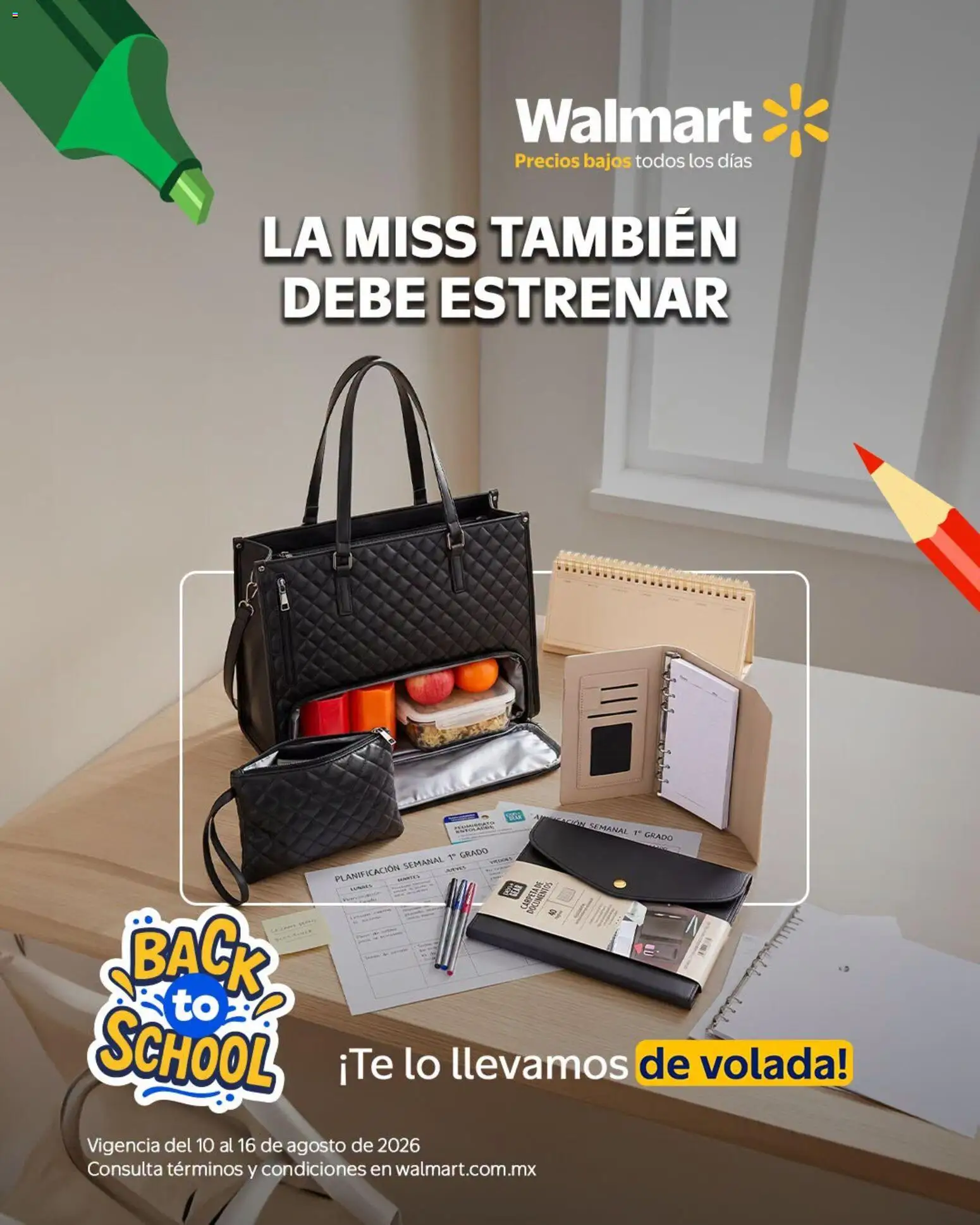 Nuevas ofertas de Walmart válidas en toda la República Mexicana desde el 10/08/2026. ¡Encuentra las mejores ofertas en Walmart folleto Back to School! | Página: 1