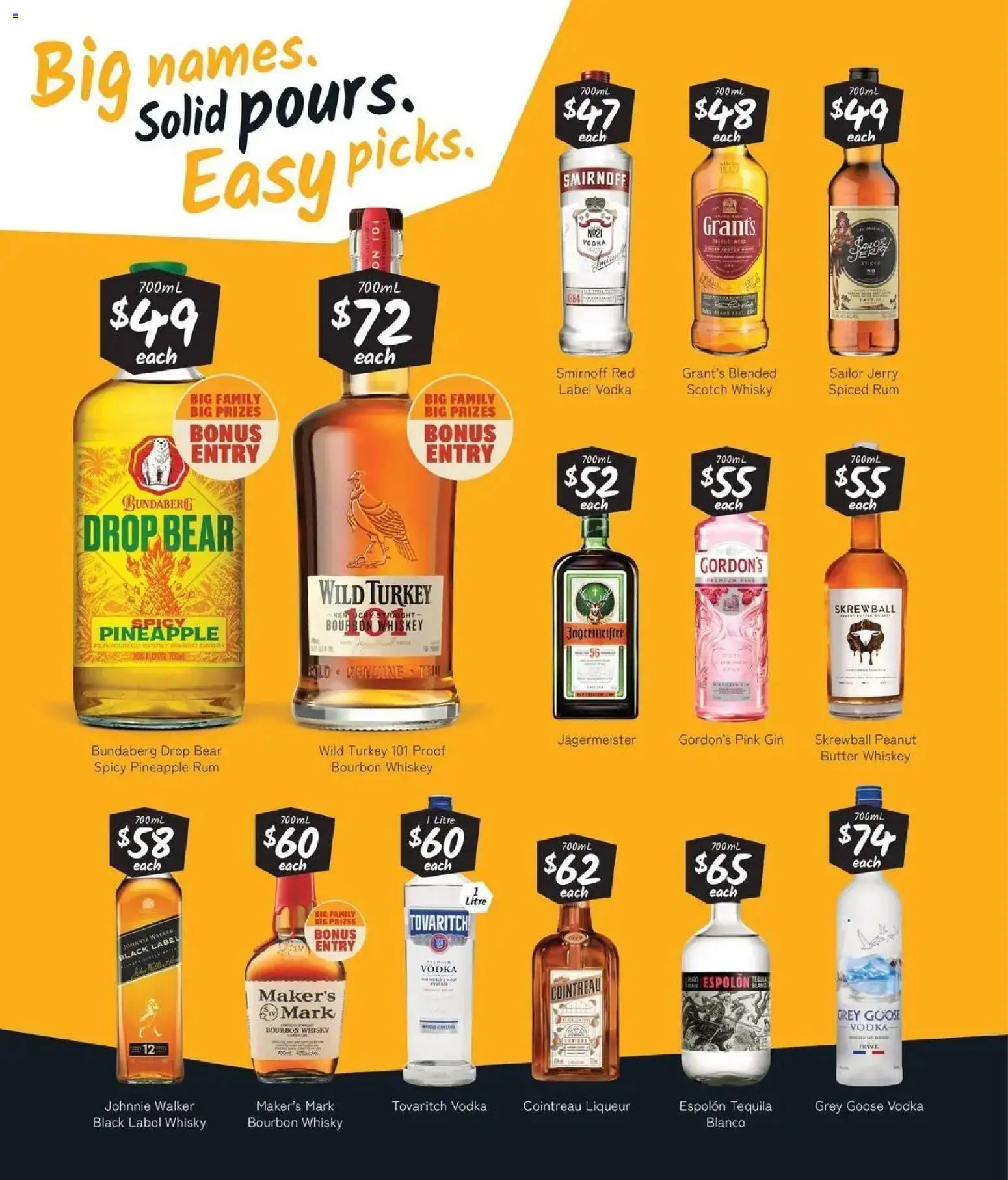 Cellarbrations catalogue - valid from 13/07/2026 | Page: 4 | Products: Tequila, Pineapple, Bourbon, Goose