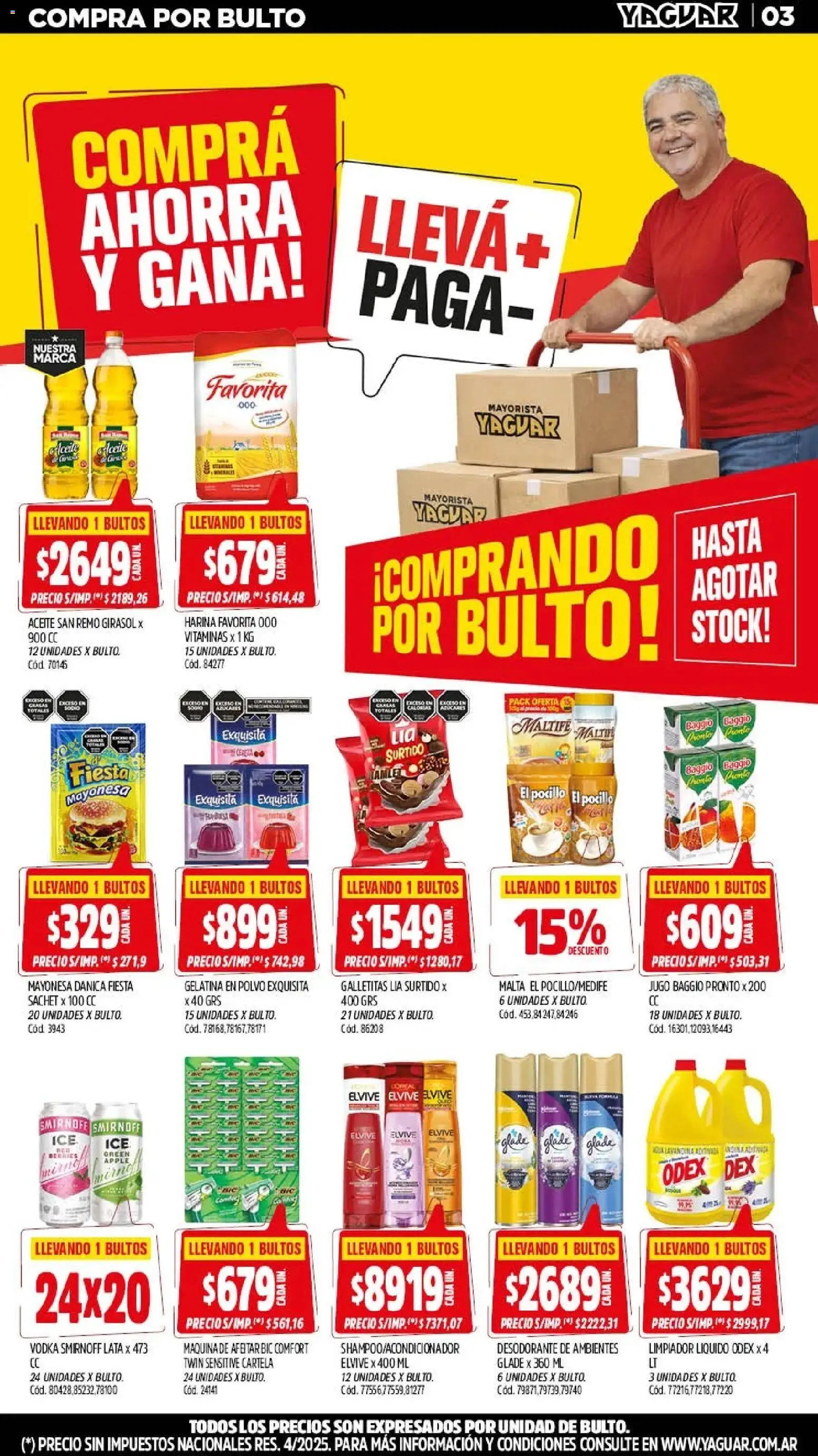 Yaguar - Oferta Semanal Mar del Plata │ válido desde el 03/08/2026 | Página: 3 | Productos: Vitaminas, Maquina de afeitar, Desodorante, Pocillo