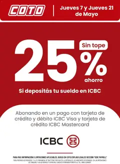 Vista previa Coto - ICBC Payroll Mayo válido desde el 07.05.2026