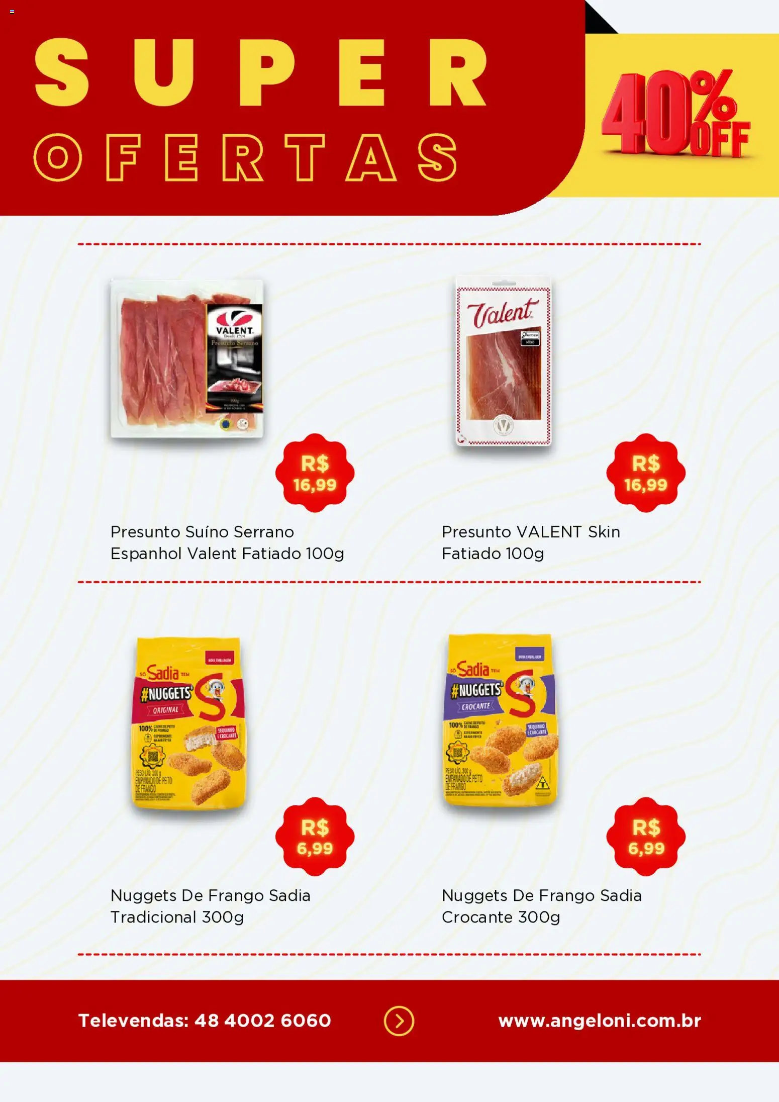 Angeloni Folheto - válido de 17/09/2026 | Página: 2 | Produtos: Presunto, Presunto Serrano, Frango