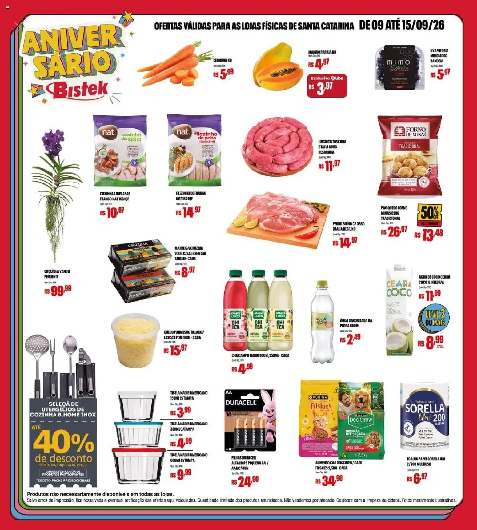 Bistek Supermercados Folheto - válido de 09/09/2026 | Página: 4 | Produtos: Forno, Pernil suíno, Sal, Frango