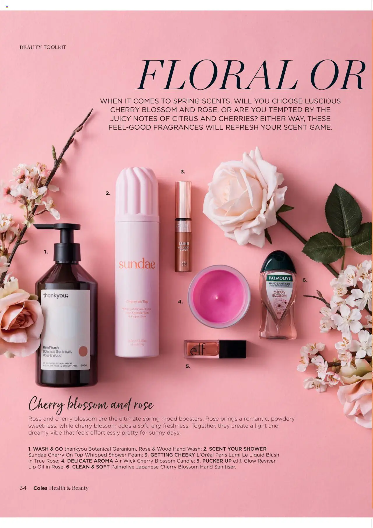 Coles catalogue - valid from 07.10.2025 | Page: 34 | Products: Shower, Blush, Lime, Hand wash