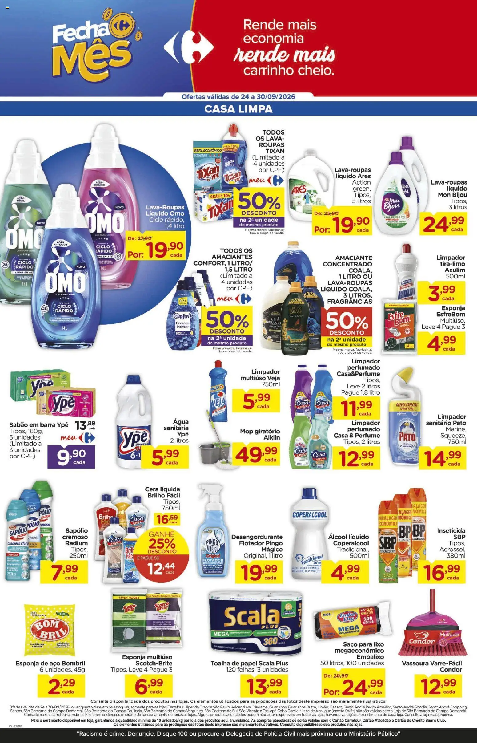 Carrefour Folheto - válido de 24/09/2026 | Página: 7 | Produtos: Azulim, Esponja, Água, Esponja de aço