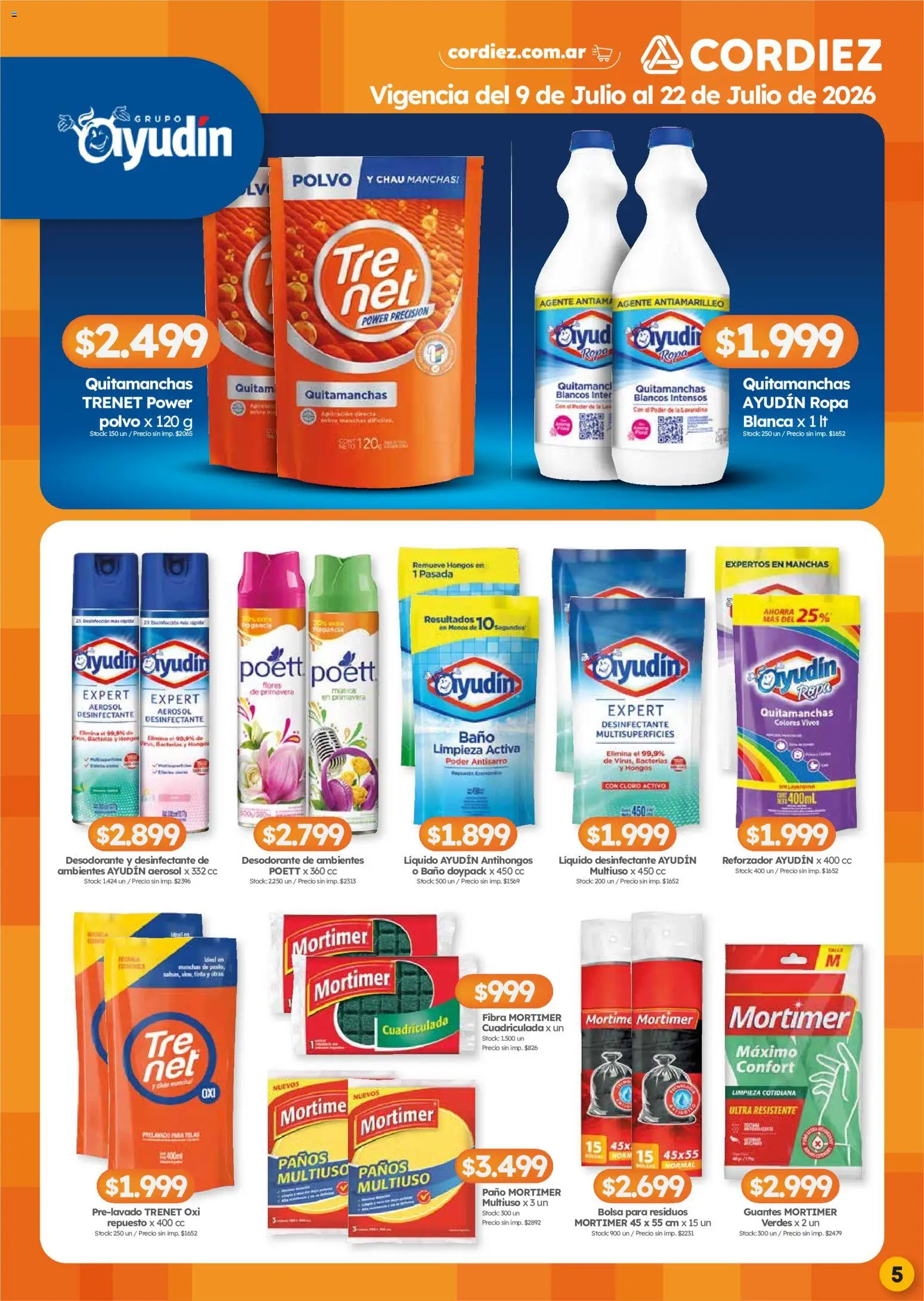 Cordiez ofertas │ válido desde el 09/07/2026 | Página: 5 | Productos: Baño, Polvo, Hongos, Guantes